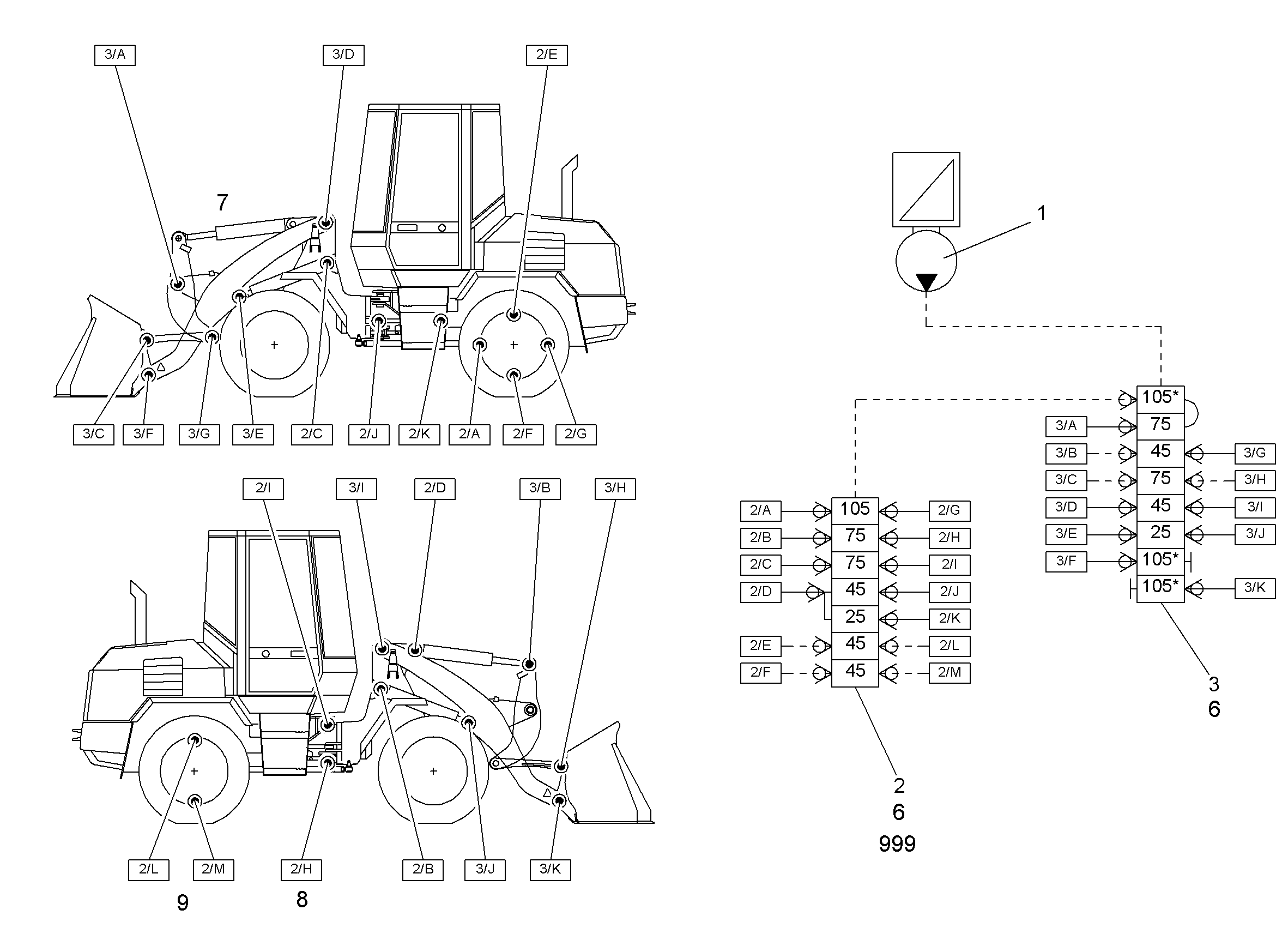 СМАЗОЧНЫЕ ЛИНИИ ПОДЪEМНИК 9775535 LIEBHERR