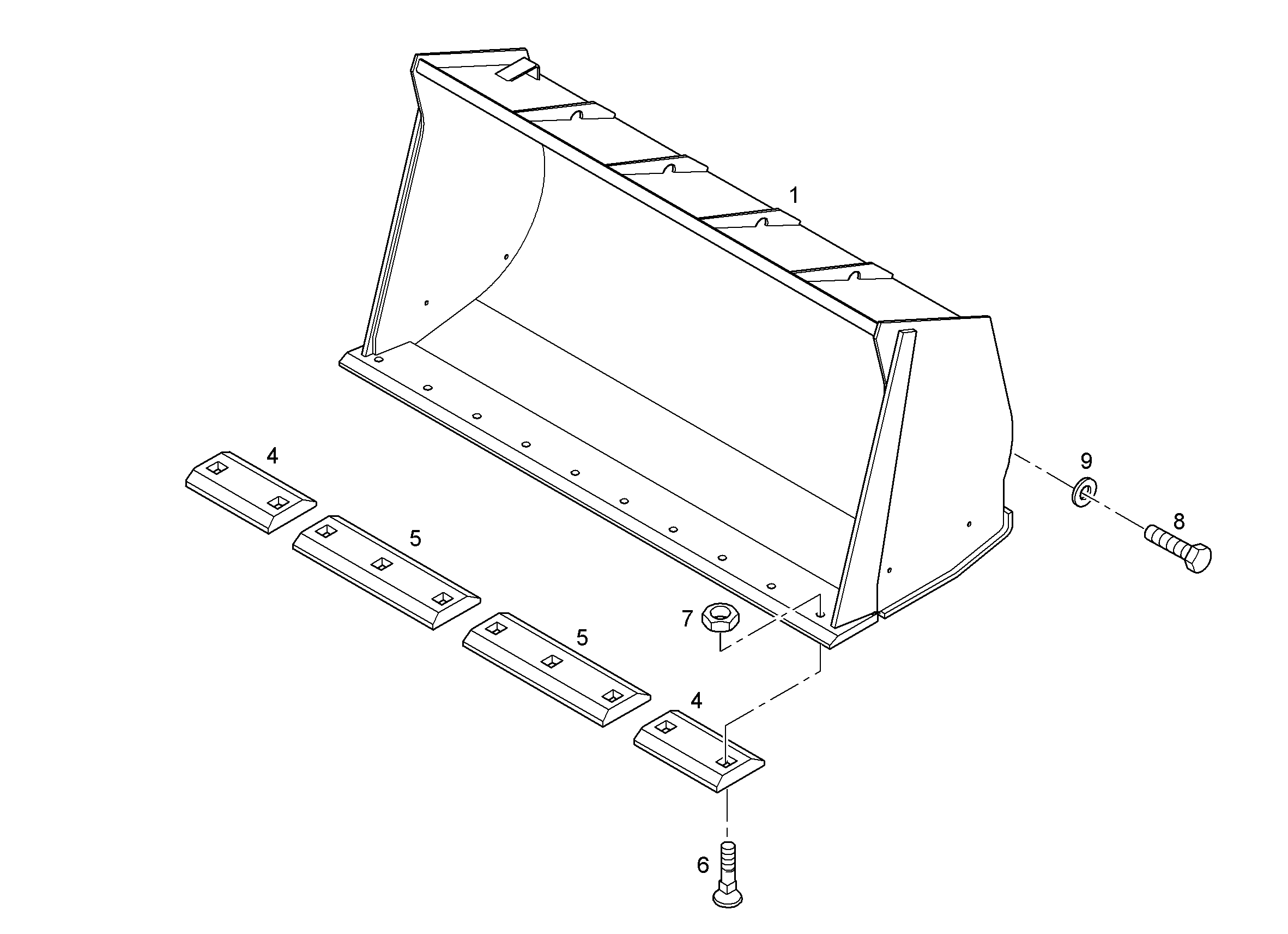 КОВШ ДЛЯ ЛEГКИХ ГРУЗОВ 2950mm 4,70m³ 13553670 LIEBHERR