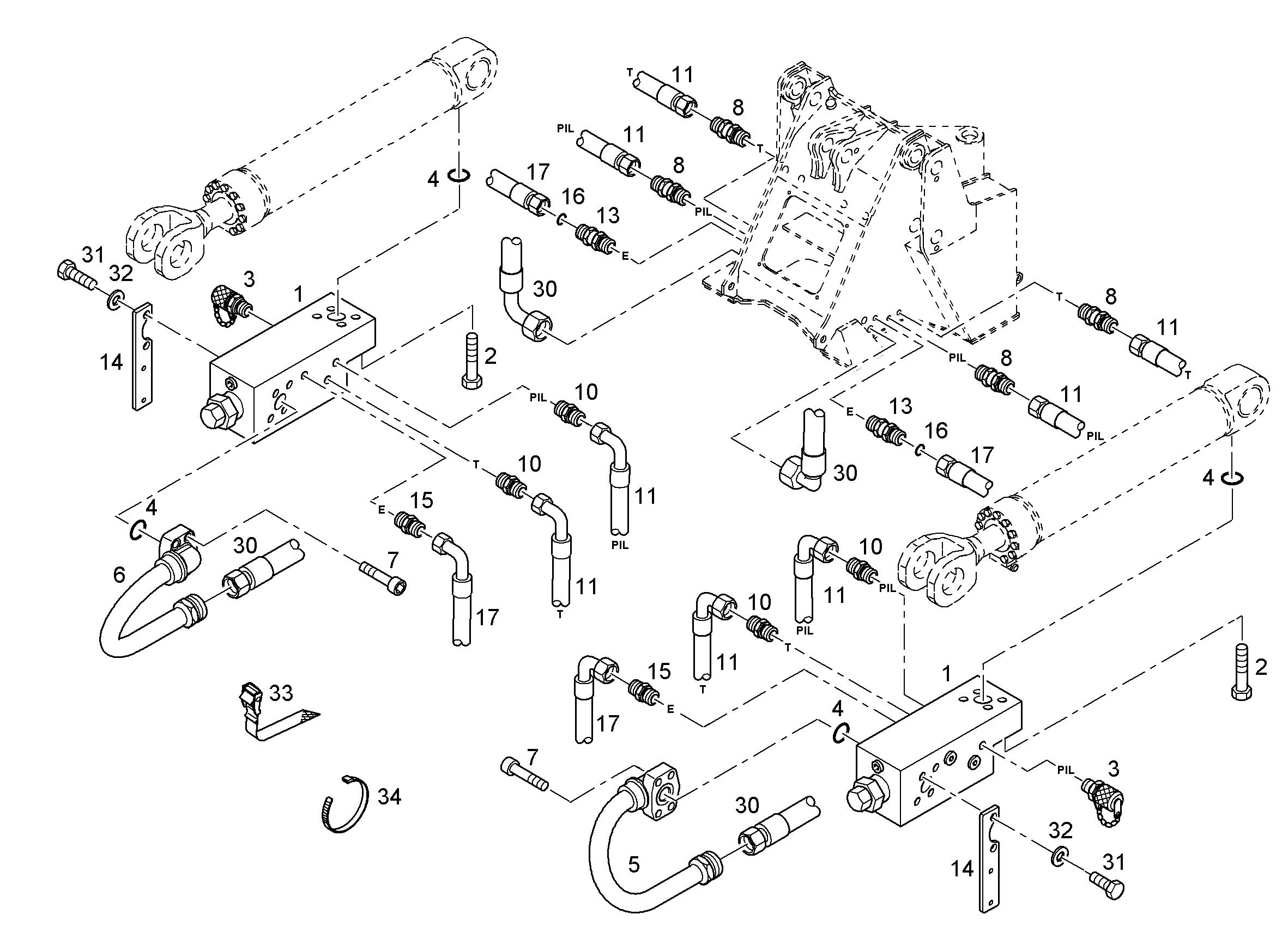 ШЛАНГ УПРАВЛЕНИЯ 8X2000 7401009 LIEBHERR