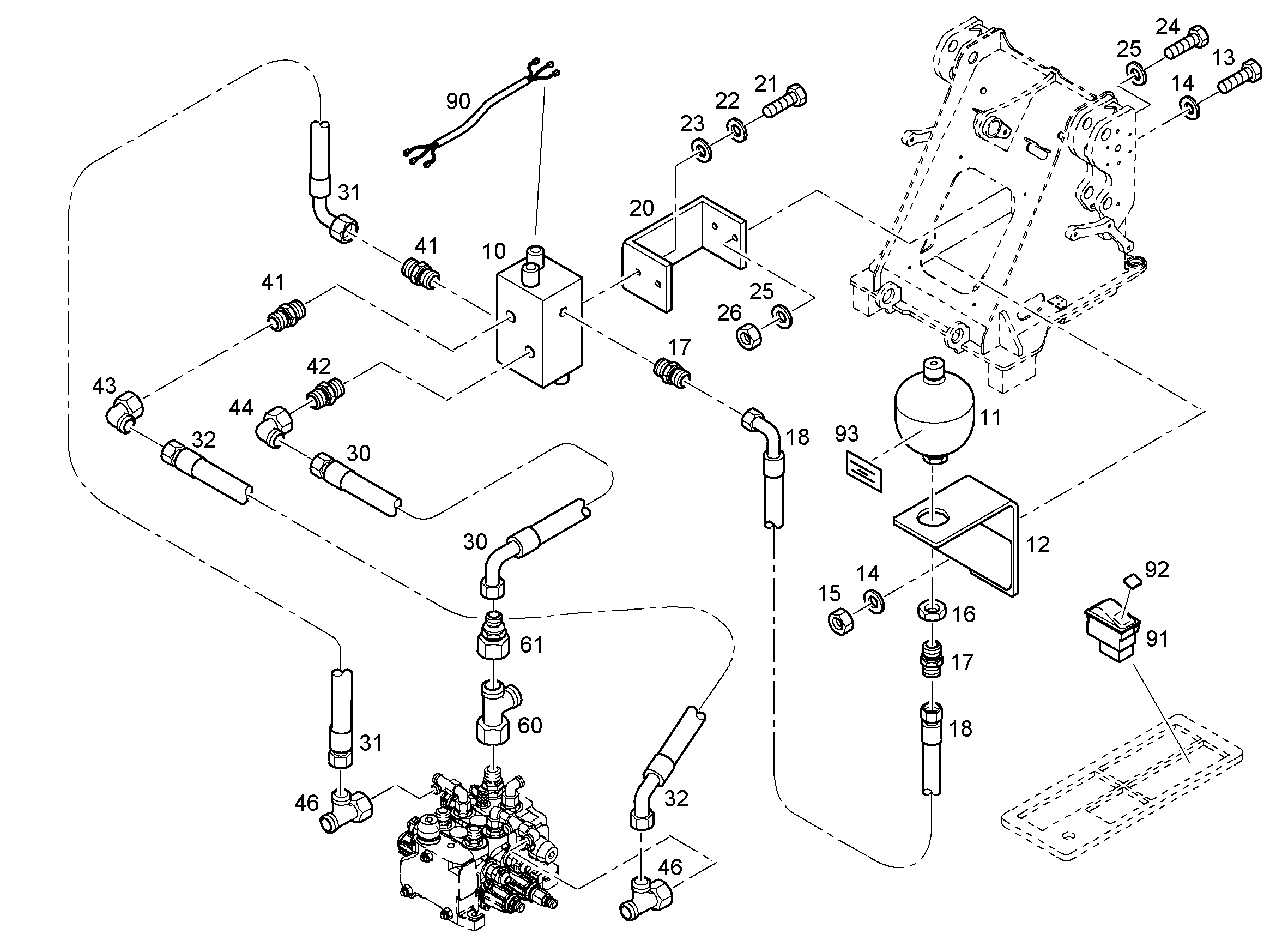 АККУМУЛЯТОР МЕМБРАННЫЙ 1,4l/280bar/25bar -40/80°C AB 10331386 LIEBHERR