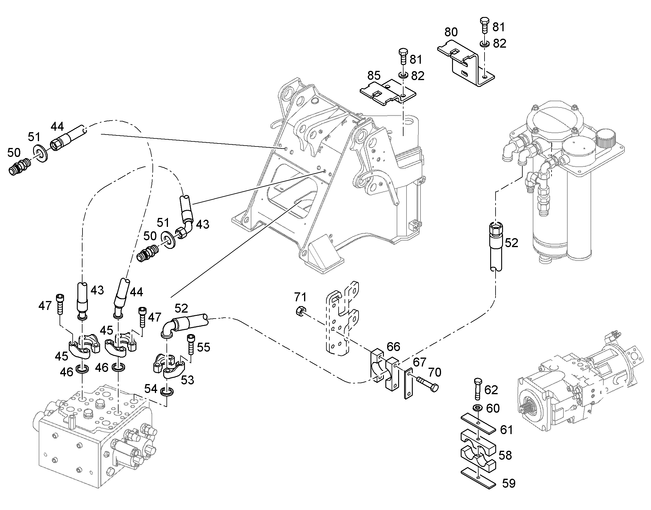 ШЛАНГ 20X700 10300007 LIEBHERR