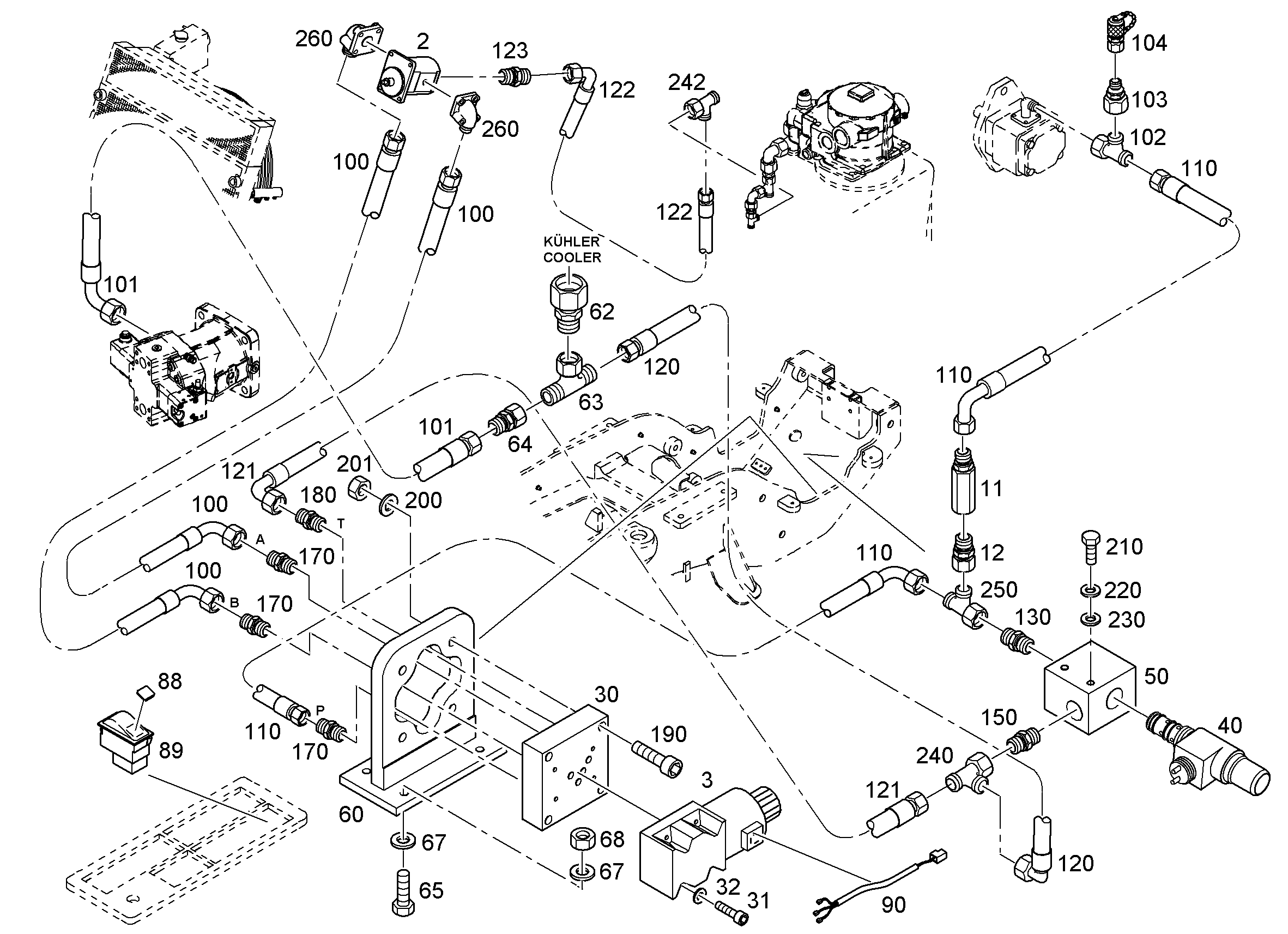 ШЛАНГ 12X1250 10043549 LIEBHERR