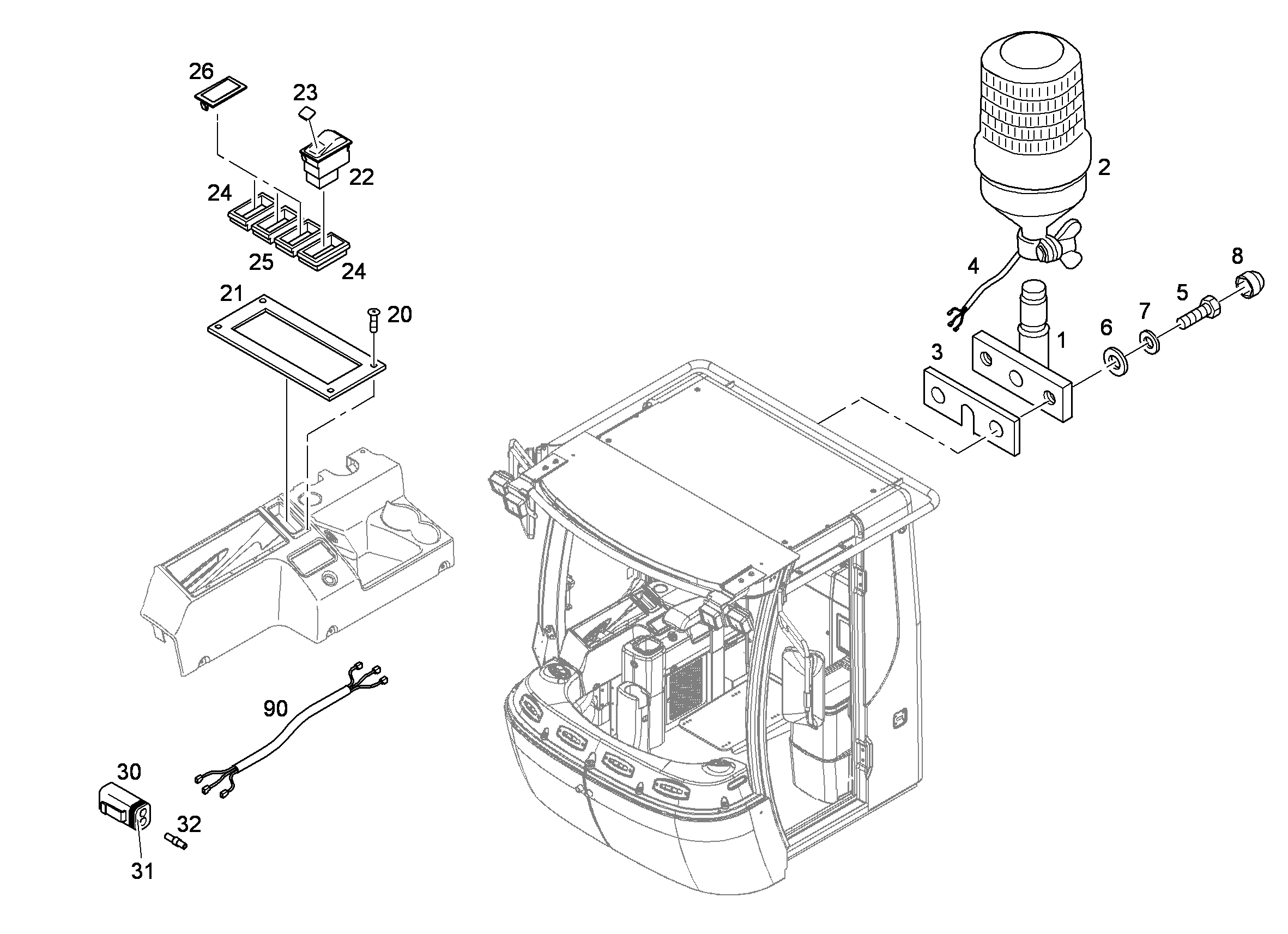 К-Т ПРОВ.-ПРЕДУПР.ЗАД.ХОДА W205 8922099 LIEBHERR