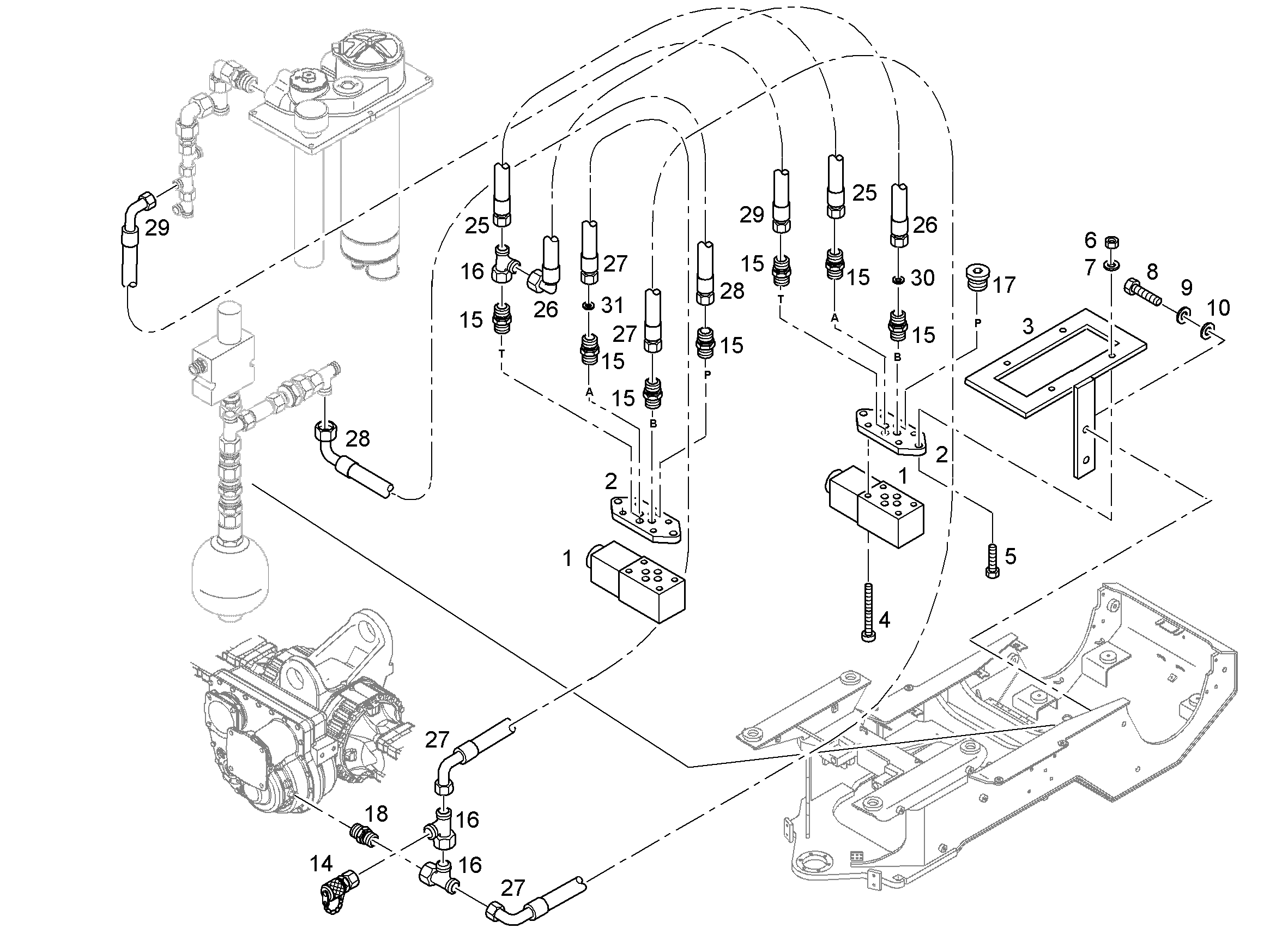 ШЛАНГ УПРАВЛЕНИЯ 8X350 7004045 LIEBHERR