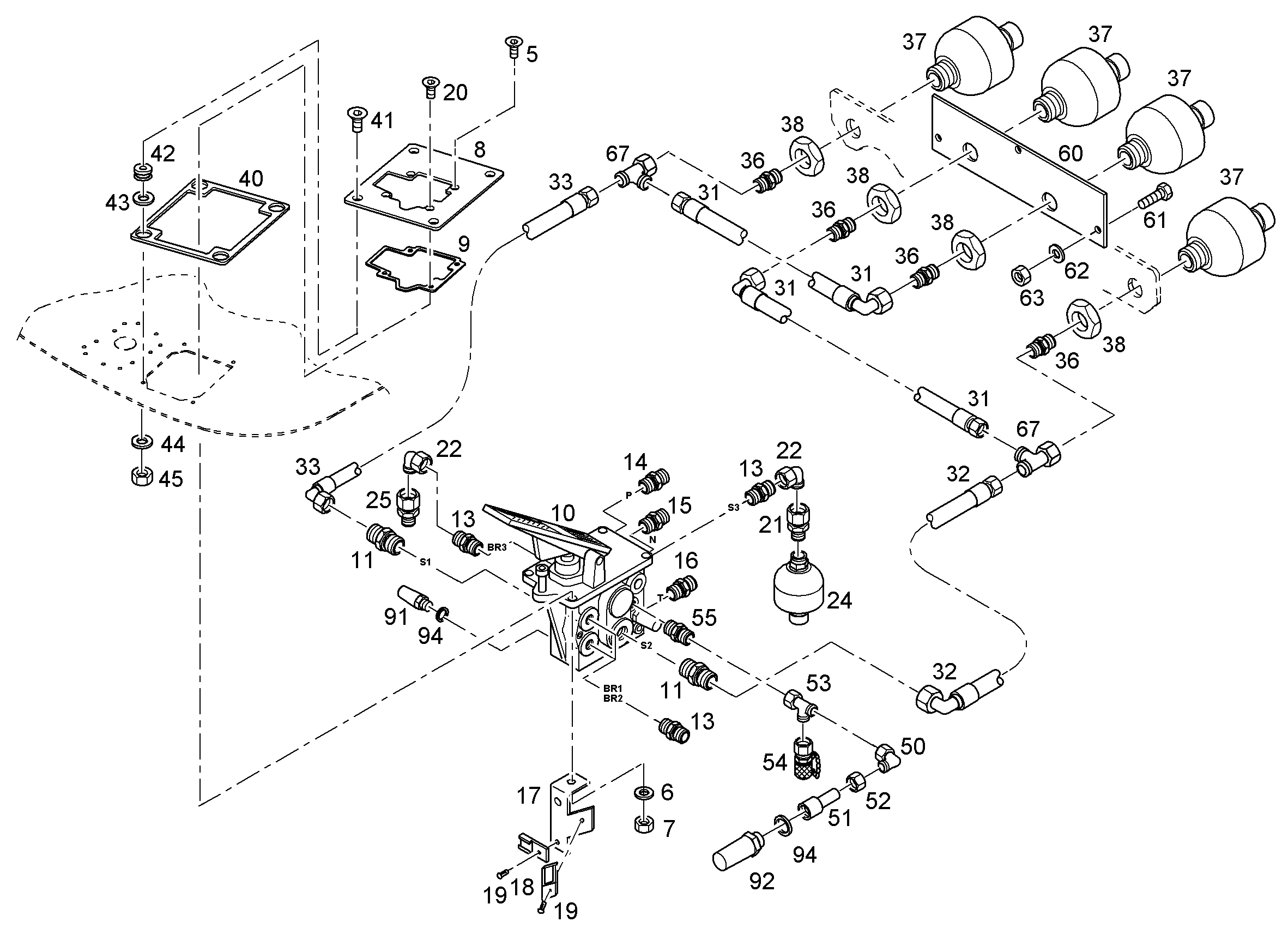 ПЕРЕКЛЮЧАТЕЛЬ -1-330bar 10353433 LIEBHERR