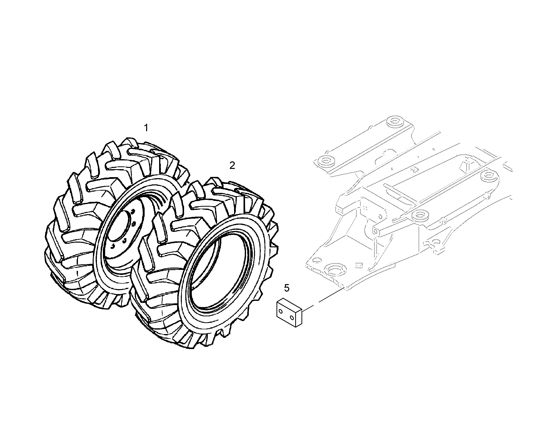 ЛЕВ. КОЛЕСО GOODYEAR 500/70 R 24 93017601 LIEBHERR