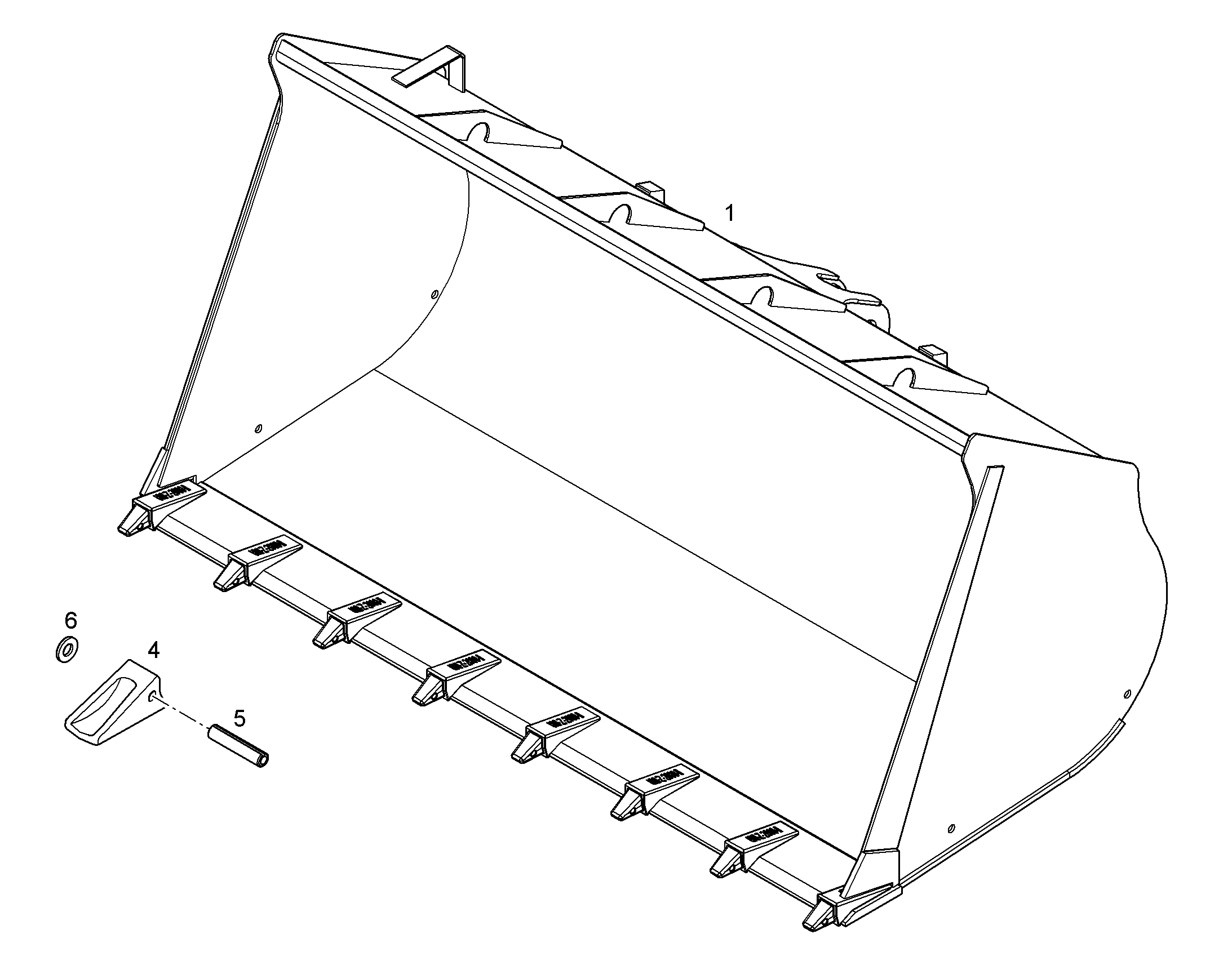 КОВШ 2500mm 2,2m³ 11430065 LIEBHERR