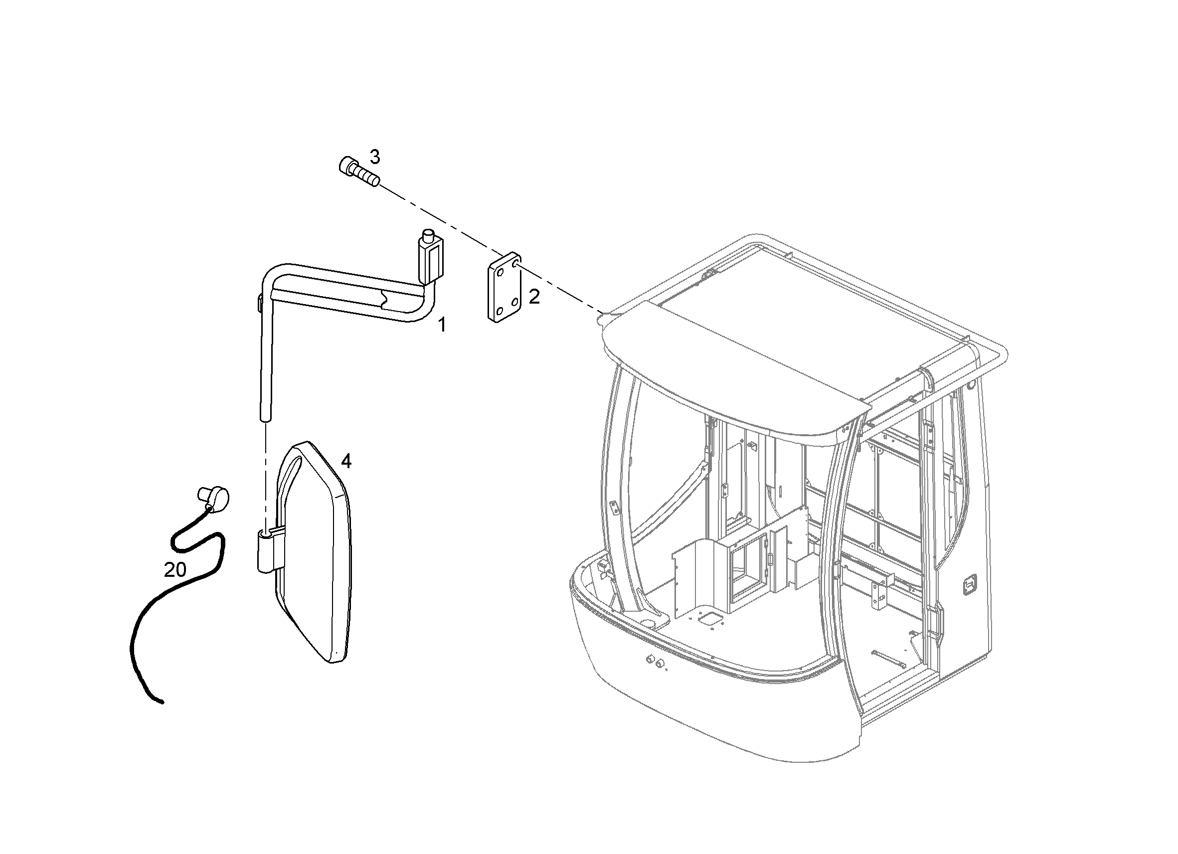 ШТАНГА ДЛЯ ЗЕРКАЛА 7621215 LIEBHERR