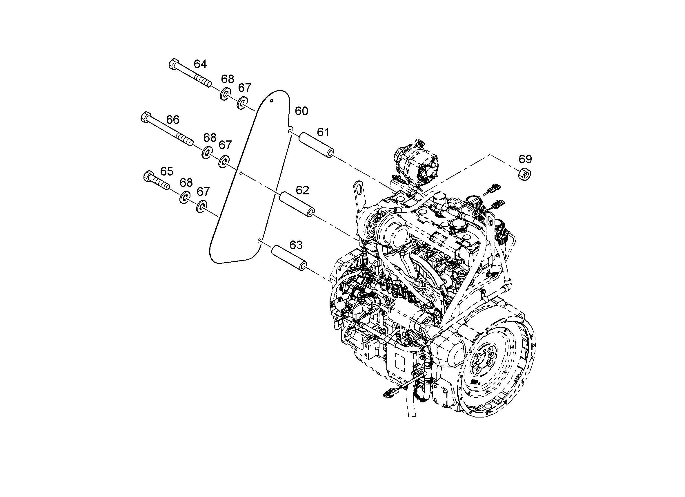 БОЛТ С ШЕСТИГРАННОЙ ГОЛОВКОЙ ISO 4014 M10X170 8.8 A3C 4061050 LIEBHERR