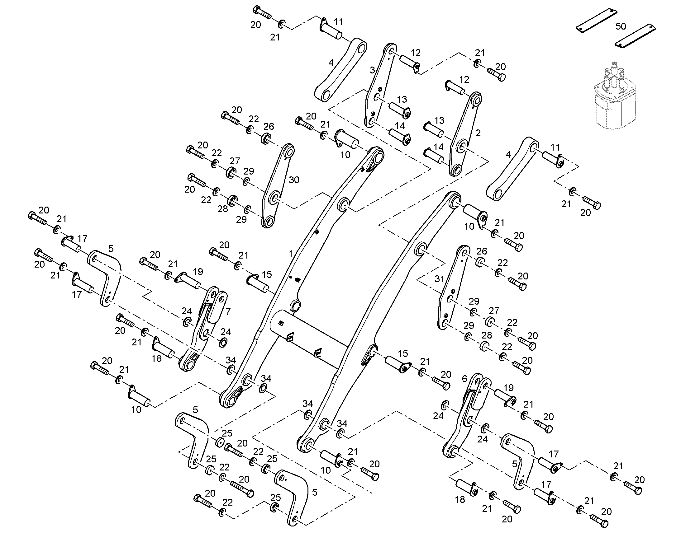 КРЕПЛЕНИЕ ТРАНСПОРТИРОВОЧНОЕ 8924781 LIEBHERR