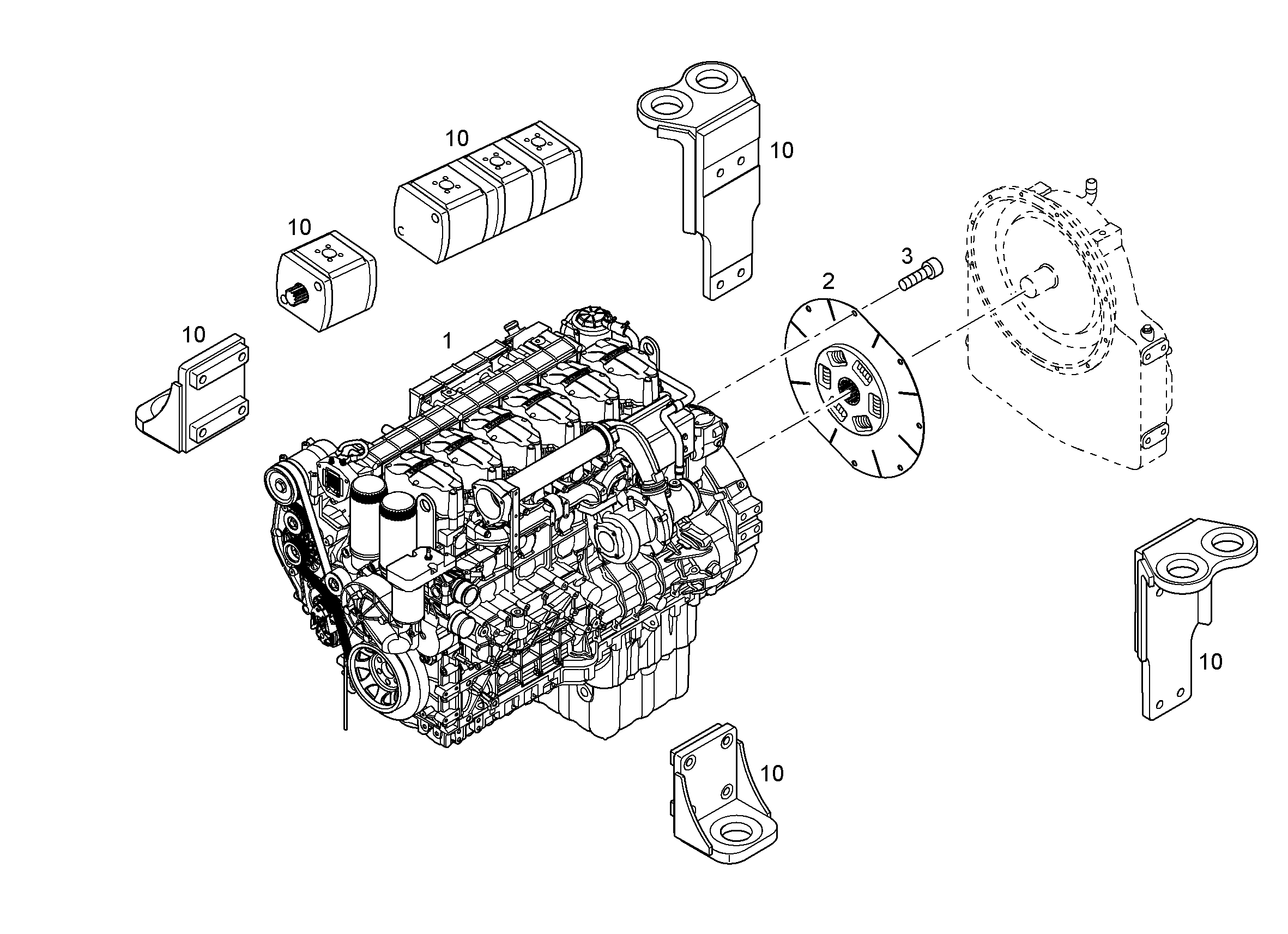 КОМПЛ.ПЕРЕОБ.ДВИГАТЕЛЬ МОНТАЖ 93025660 LIEBHERR