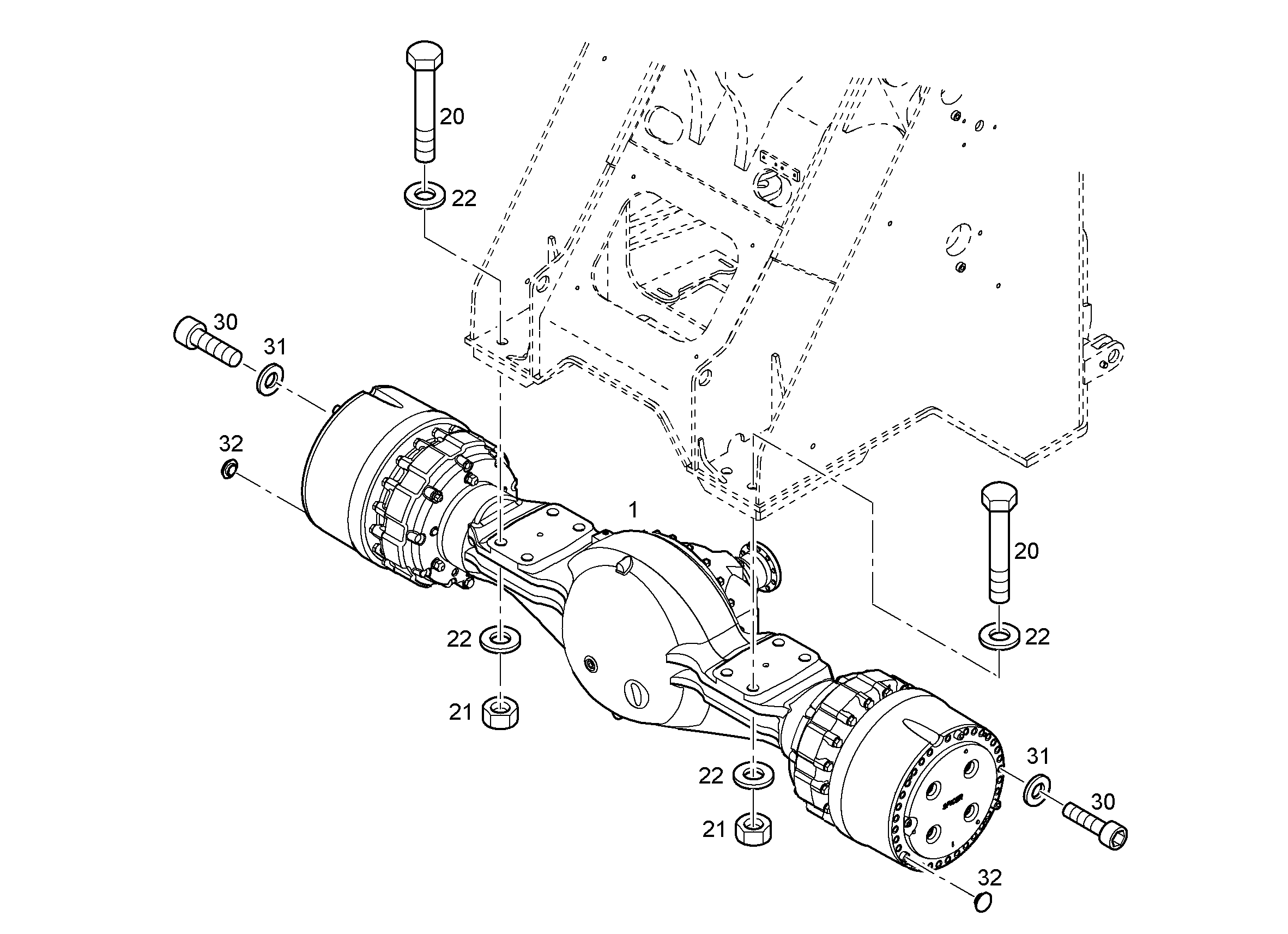 ШЕСТИГРАННАЯ ГАЙКА M36 4600838 LIEBHERR