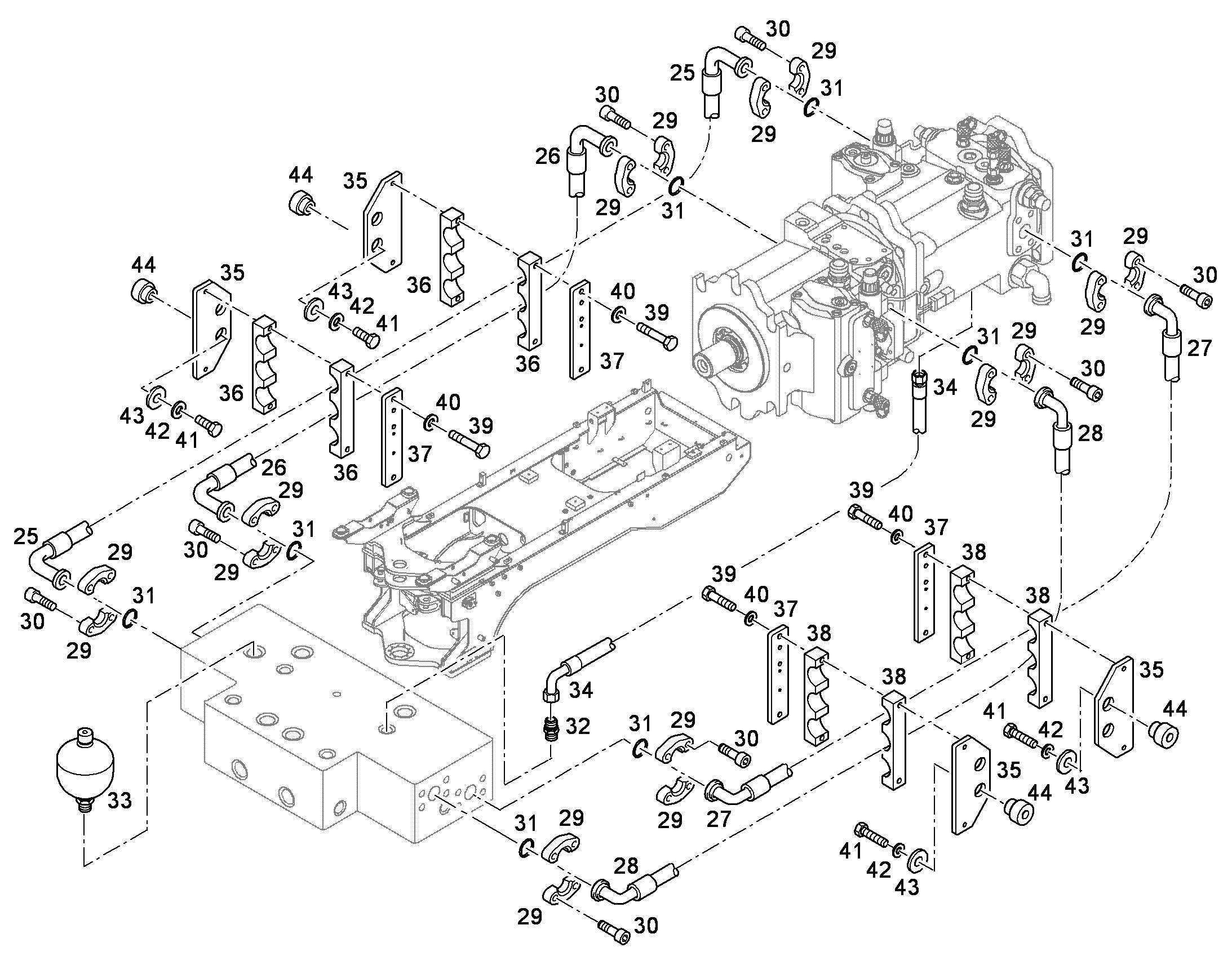СКОБА 45 35 9069325 LIEBHERR