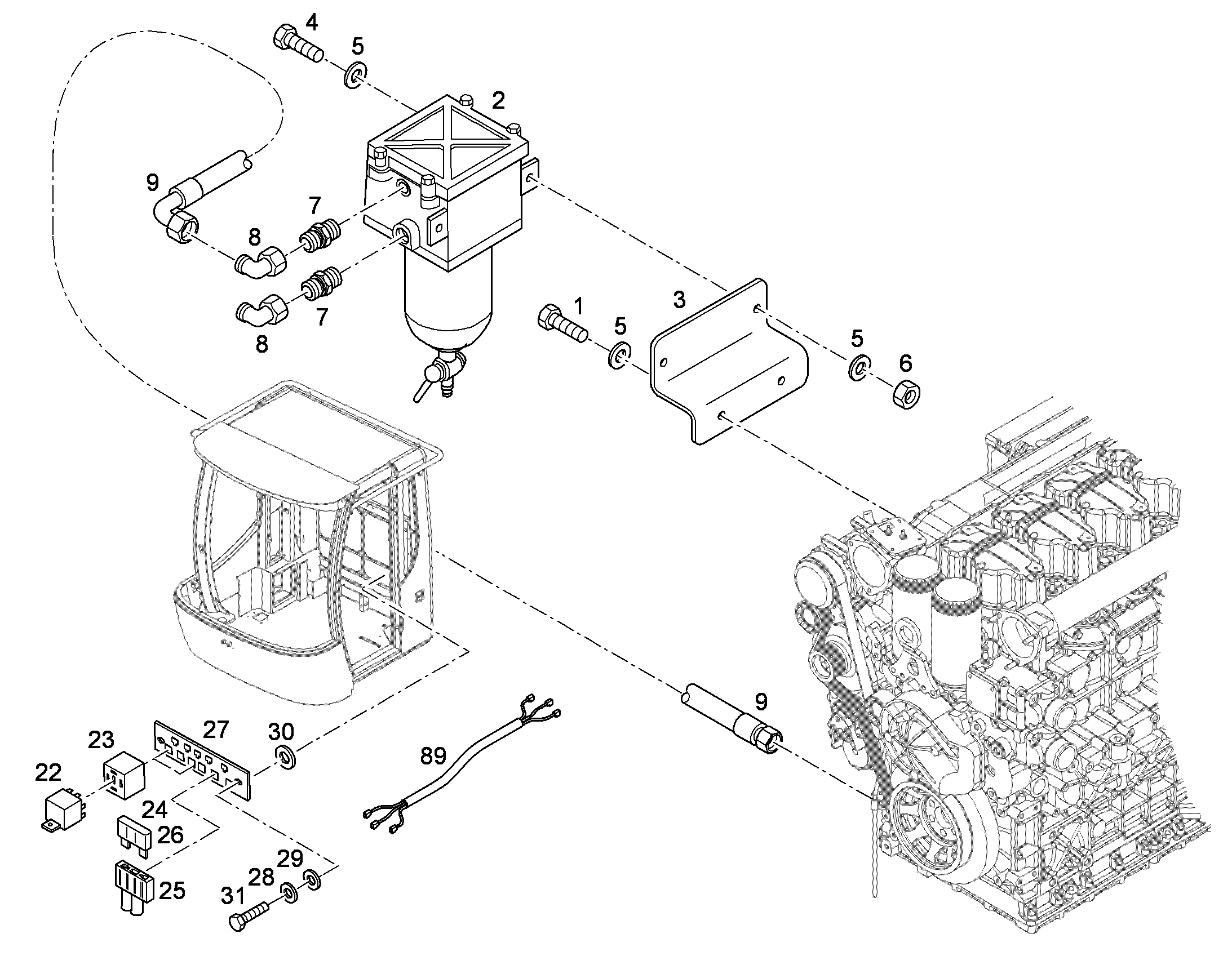 ФИЛЬТР ТОПЛИВНЫЙ ГРУБ. ОЧИСТКИ 10303007 LIEBHERR