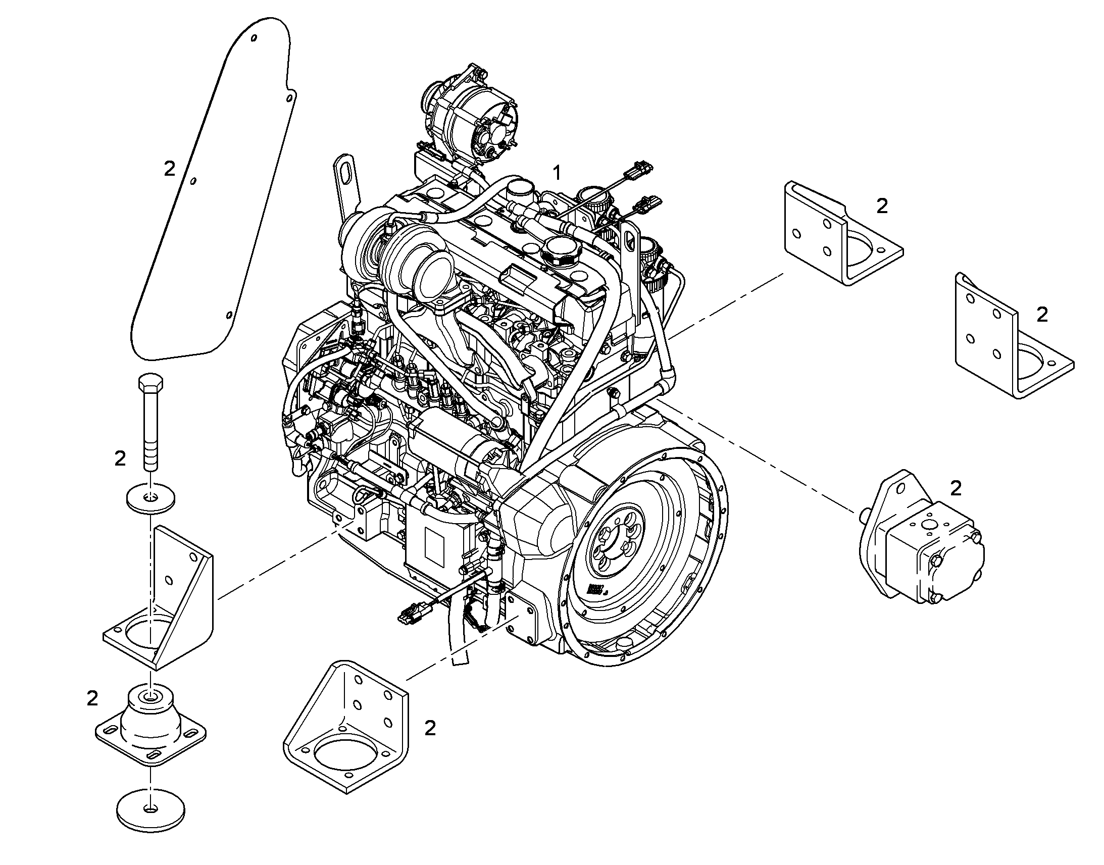 ДВИГАТЕЛЬ ДИЗЕЛЬНЫЙ 4045HF288 72 kW 11482633 LIEBHERR