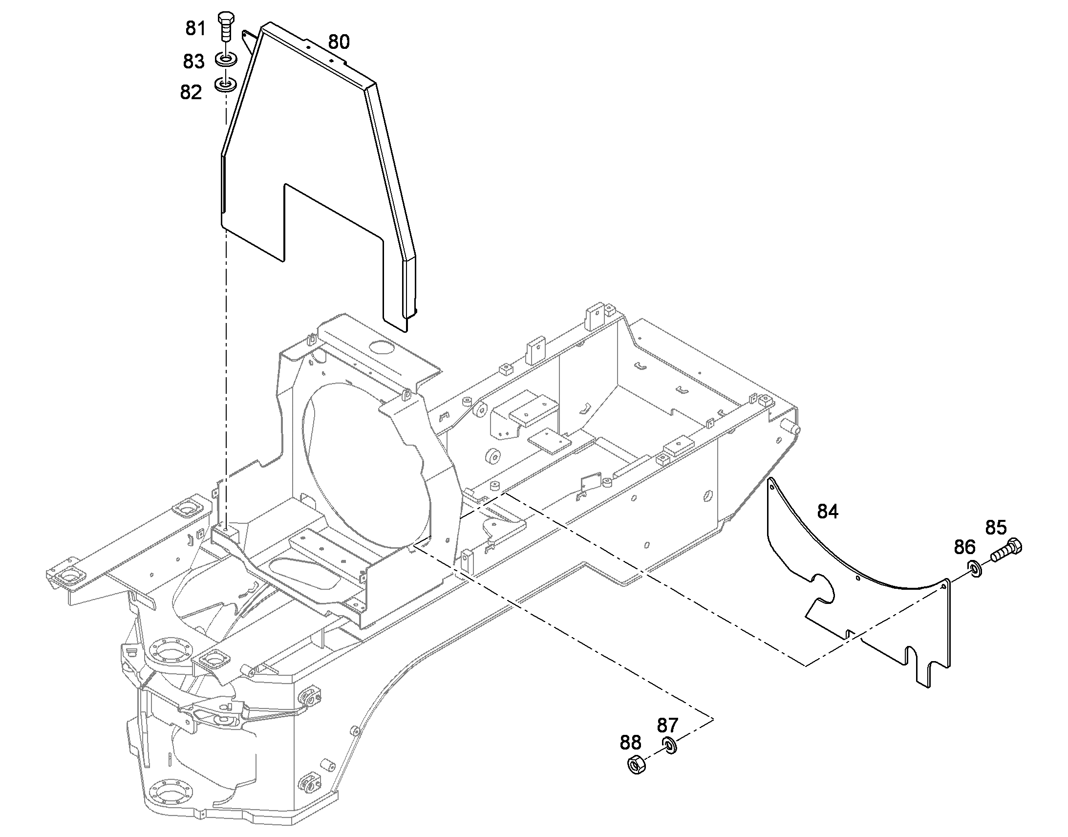 ПЕРЕДЯЯ СТЕНКА KPL. 8925595 LIEBHERR