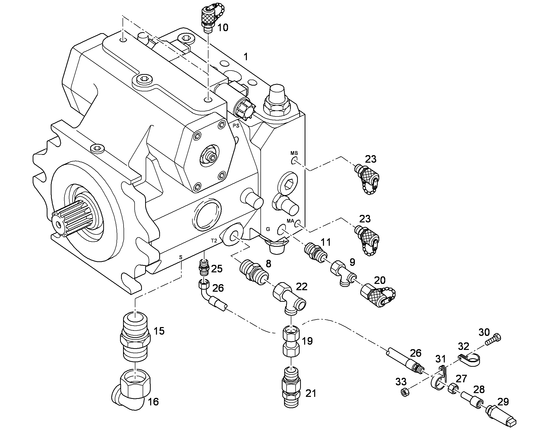 ШТУЦЕР ПОДКЛЮЧЕНИЯ МАНОМЕТРА M16X1,5 7619042 LIEBHERR