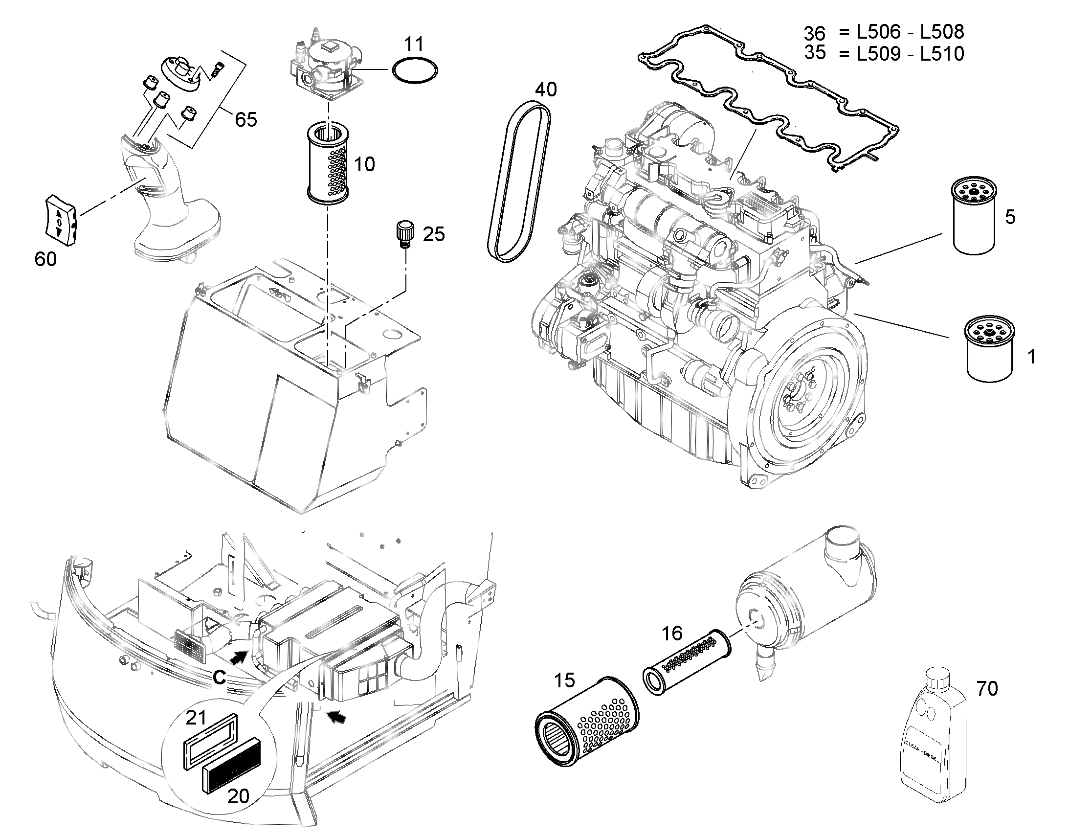 РЕМЕНЬ УЗКИЙ КЛИНОВЫЙ 10490082 LIEBHERR
