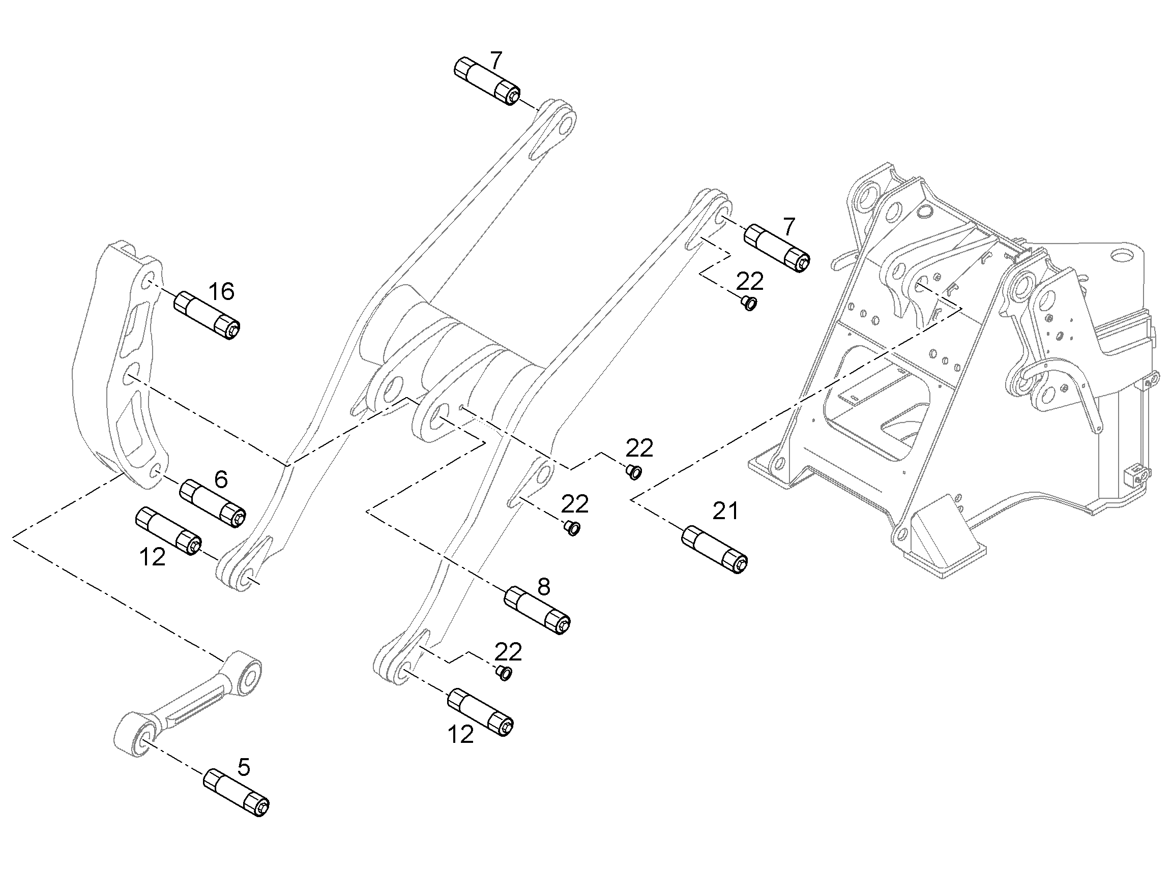 БОЛТ РАСШИРИТЕЛЯ 80X316,8X240 10355222 LIEBHERR