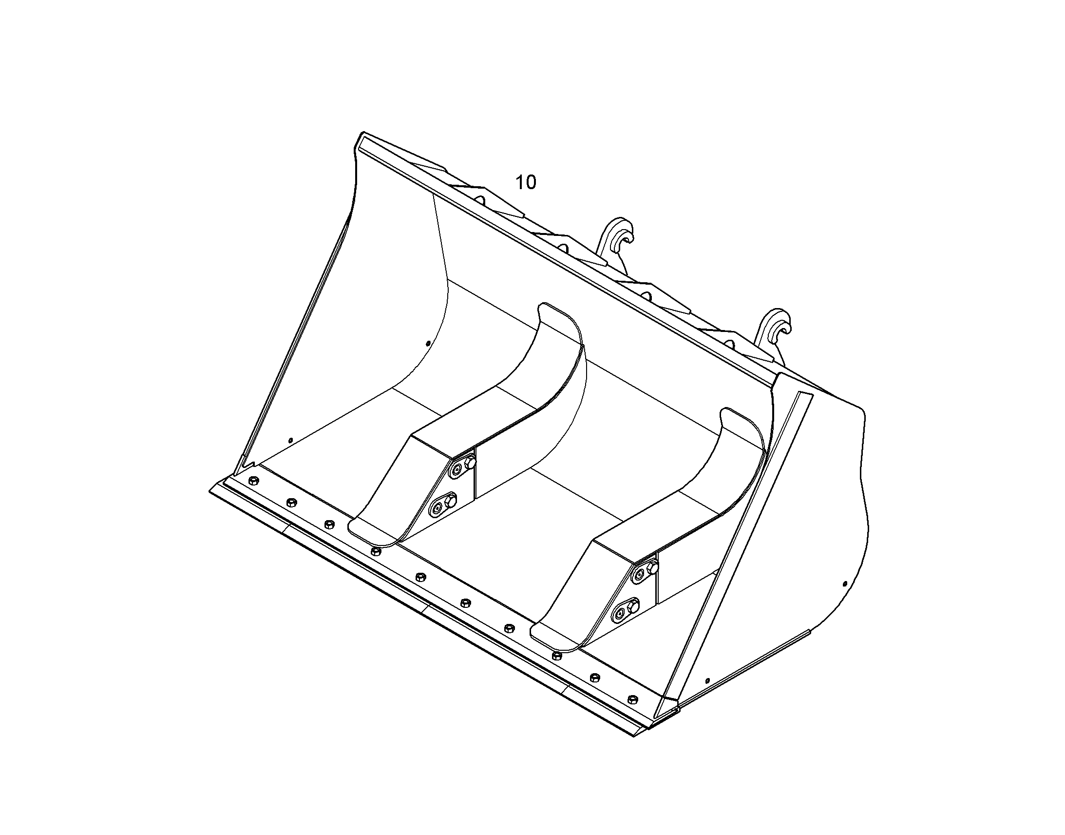 КОВШ ВЕРХНЕЙ РАЗГРУЗКИ 2700mm 4,5m³ 8924987 LIEBHERR