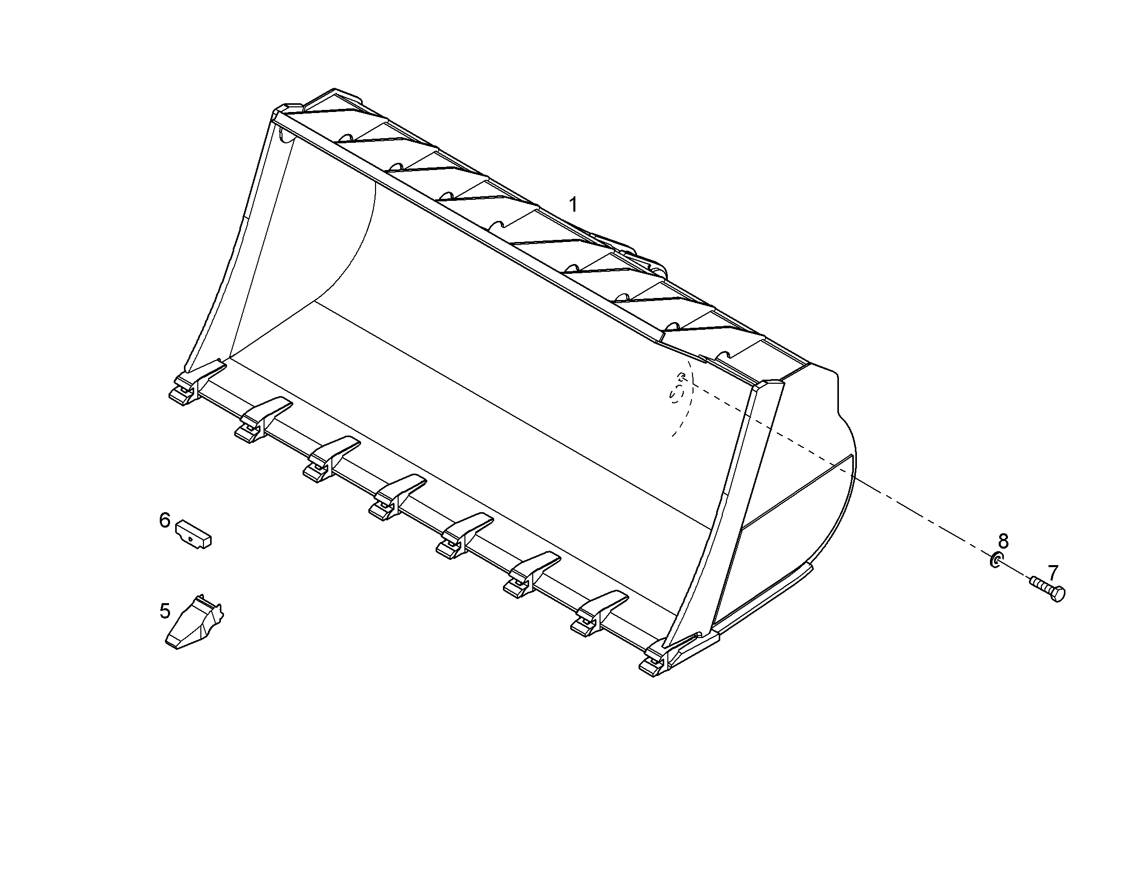 КОВШ HD 3000mm 4m³ 9607161 LIEBHERR