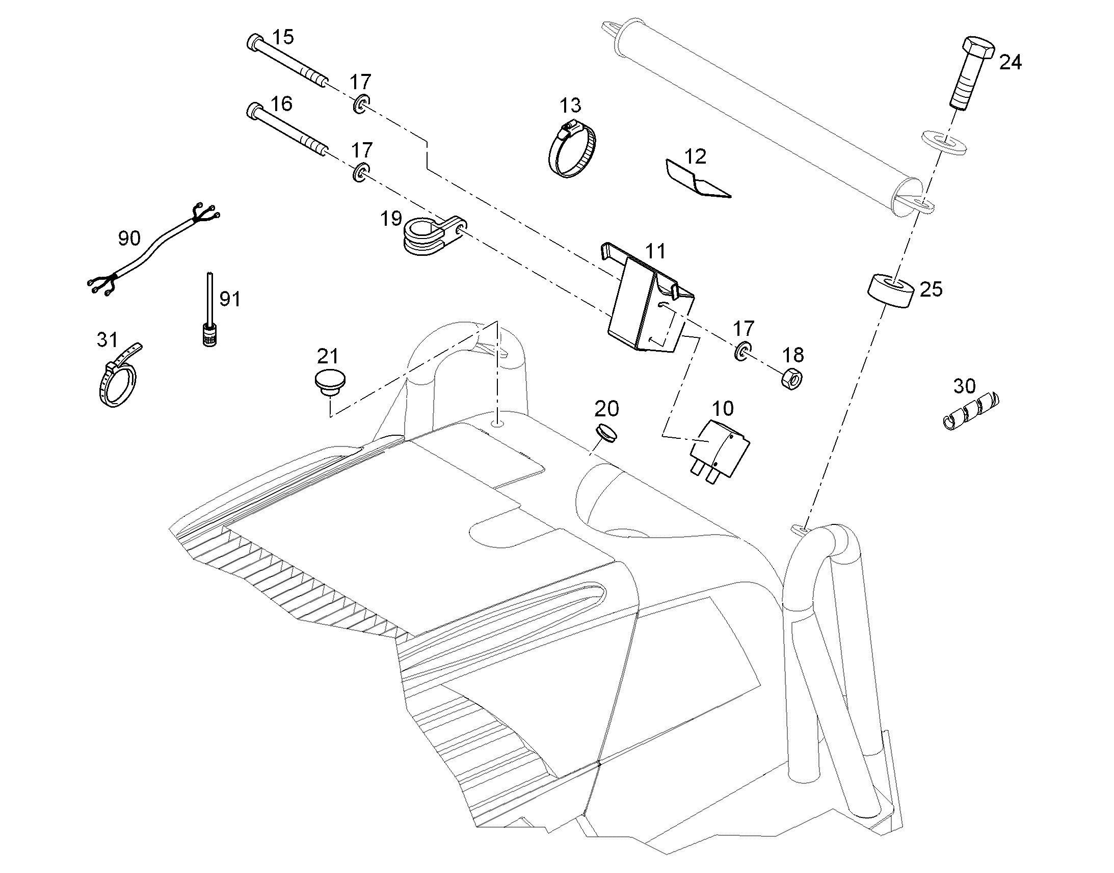 СКОБА DIN 3016-1 D1 10X15 W1-2-CR 4601295 LIEBHERR