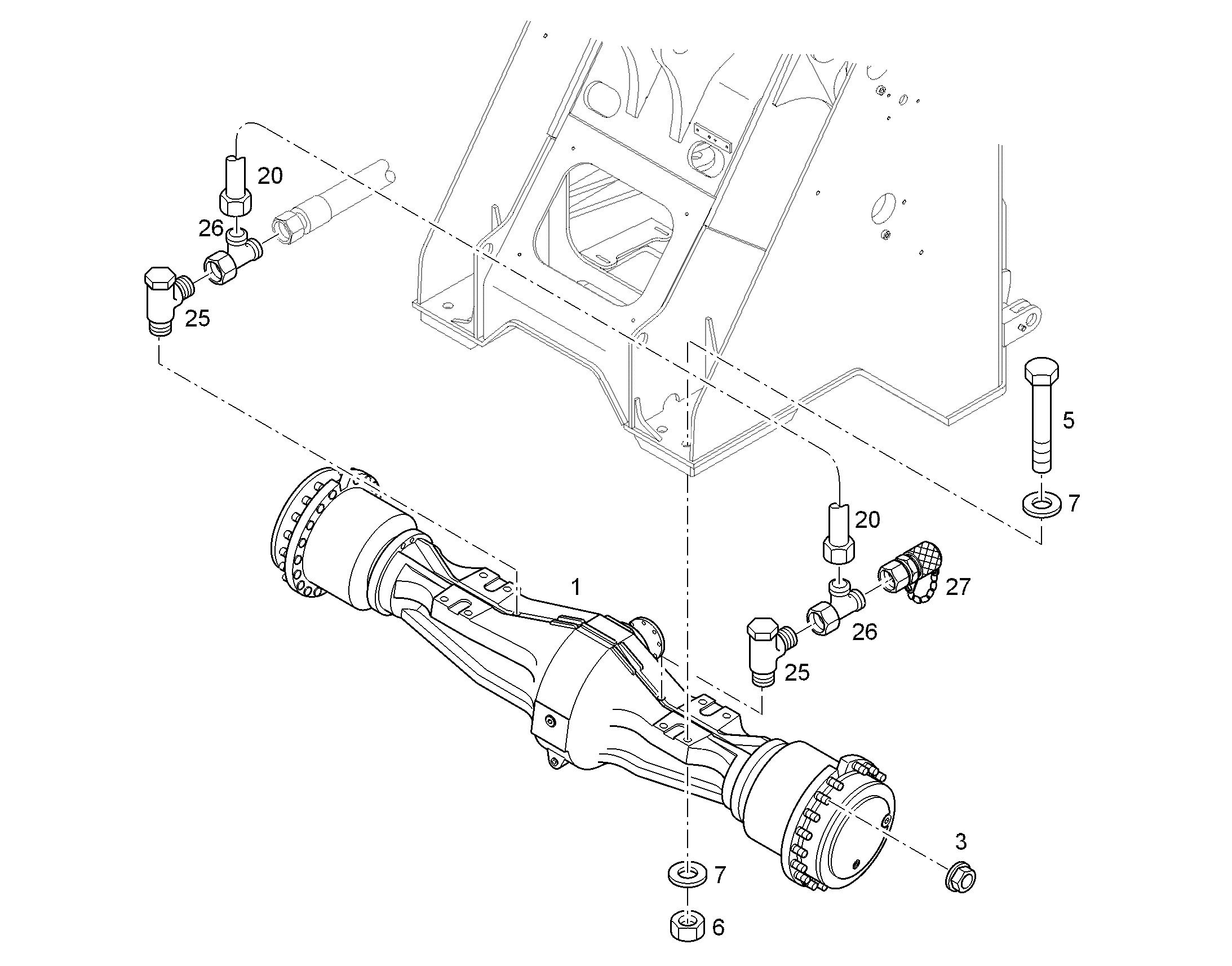 БОЛТ С ШЕСТИГРАННОЙ ГОЛОВКОЙ ISO 4014 M36X370 10.9 FLZN 10494001 LIEBHERR
