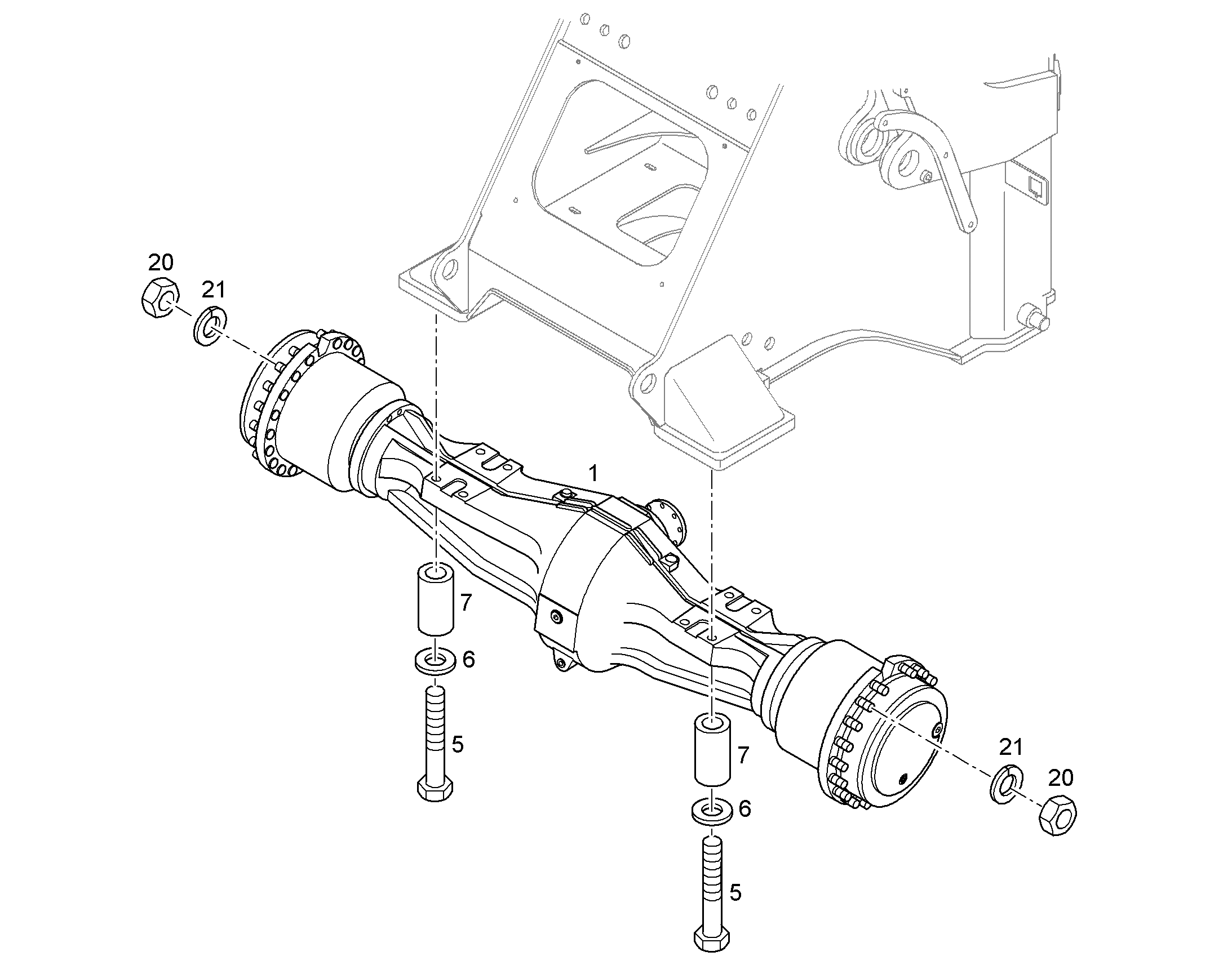 ГАЙКА КРЕПЛЕНИЯ КОЛЕСА M22X1,5 4000863 LIEBHERR