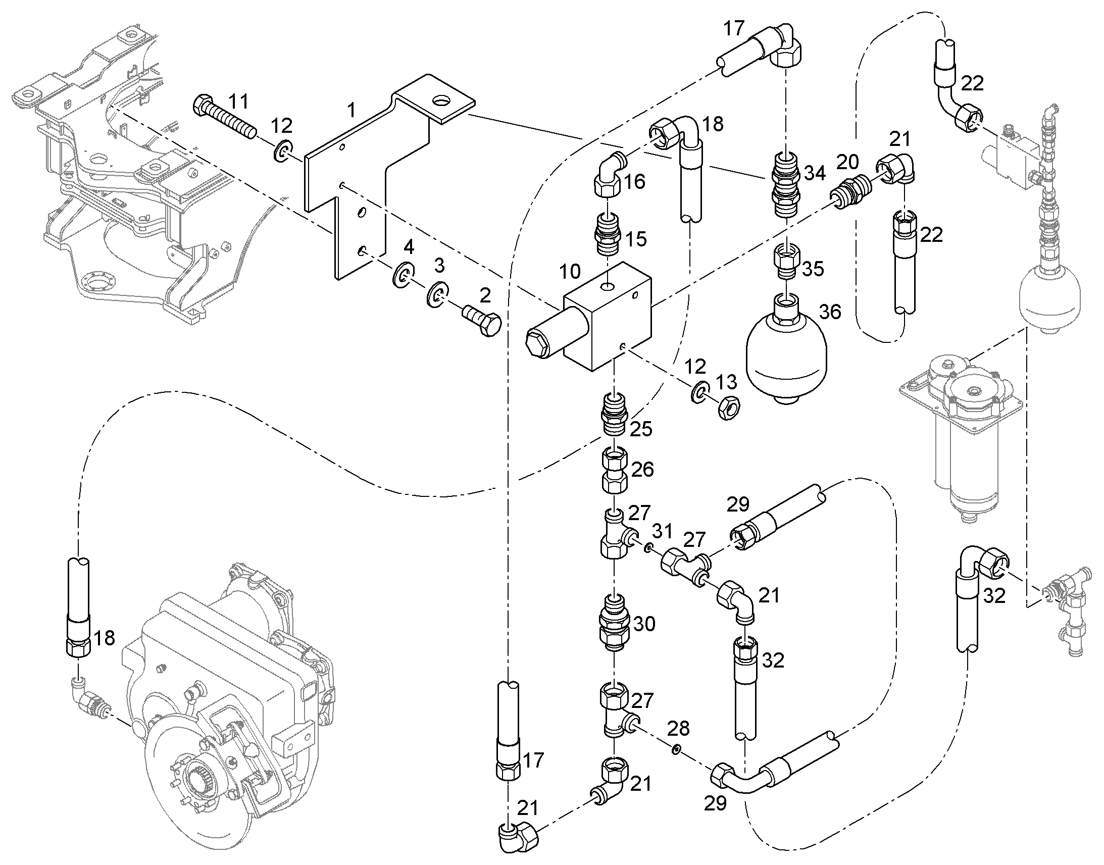ШТУЦЕР Д/ПЕРЕГОРОДКИ SV 12L M18X1,5 7368107 LIEBHERR