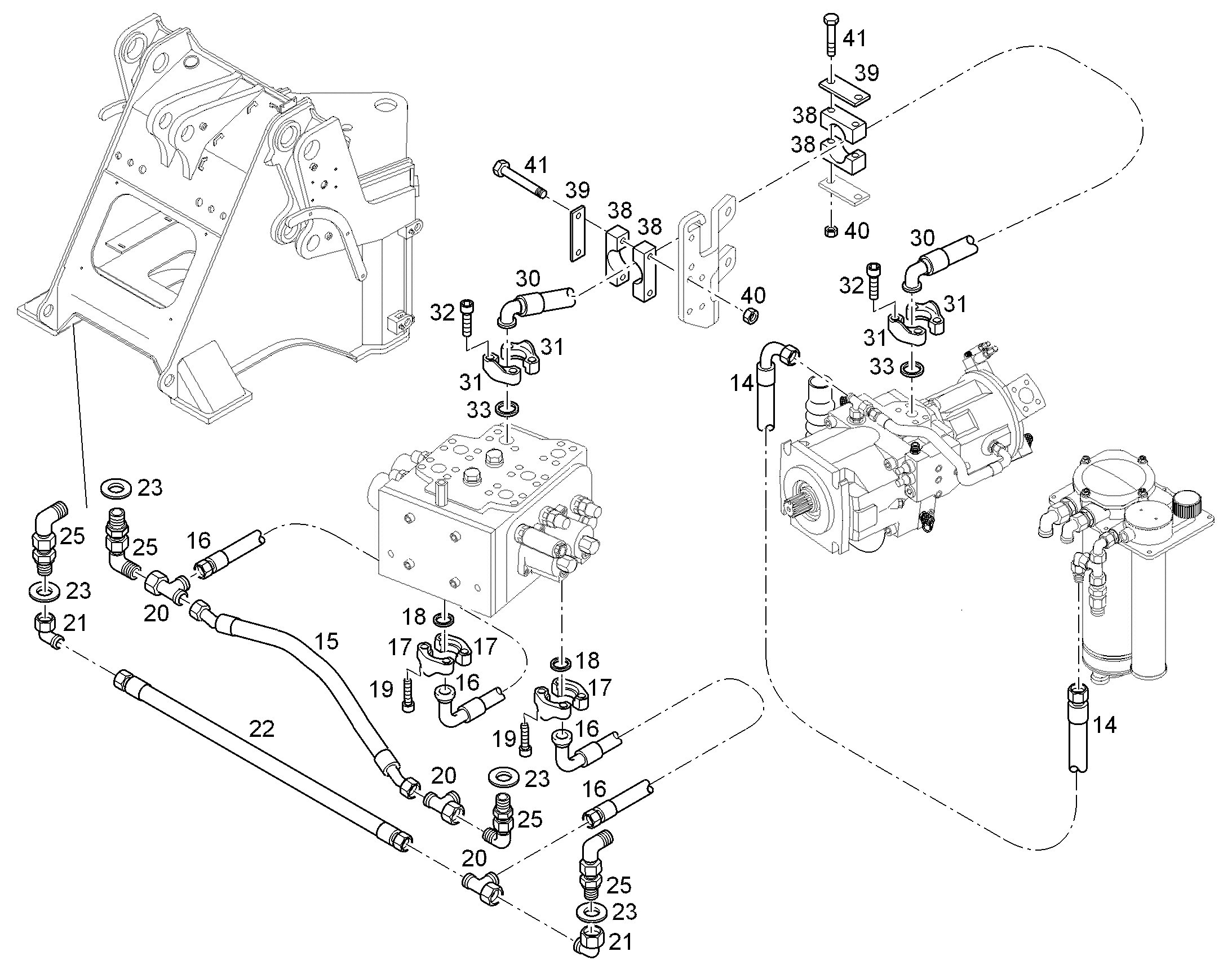 ШЛАНГ 25X5400 10815116 LIEBHERR
