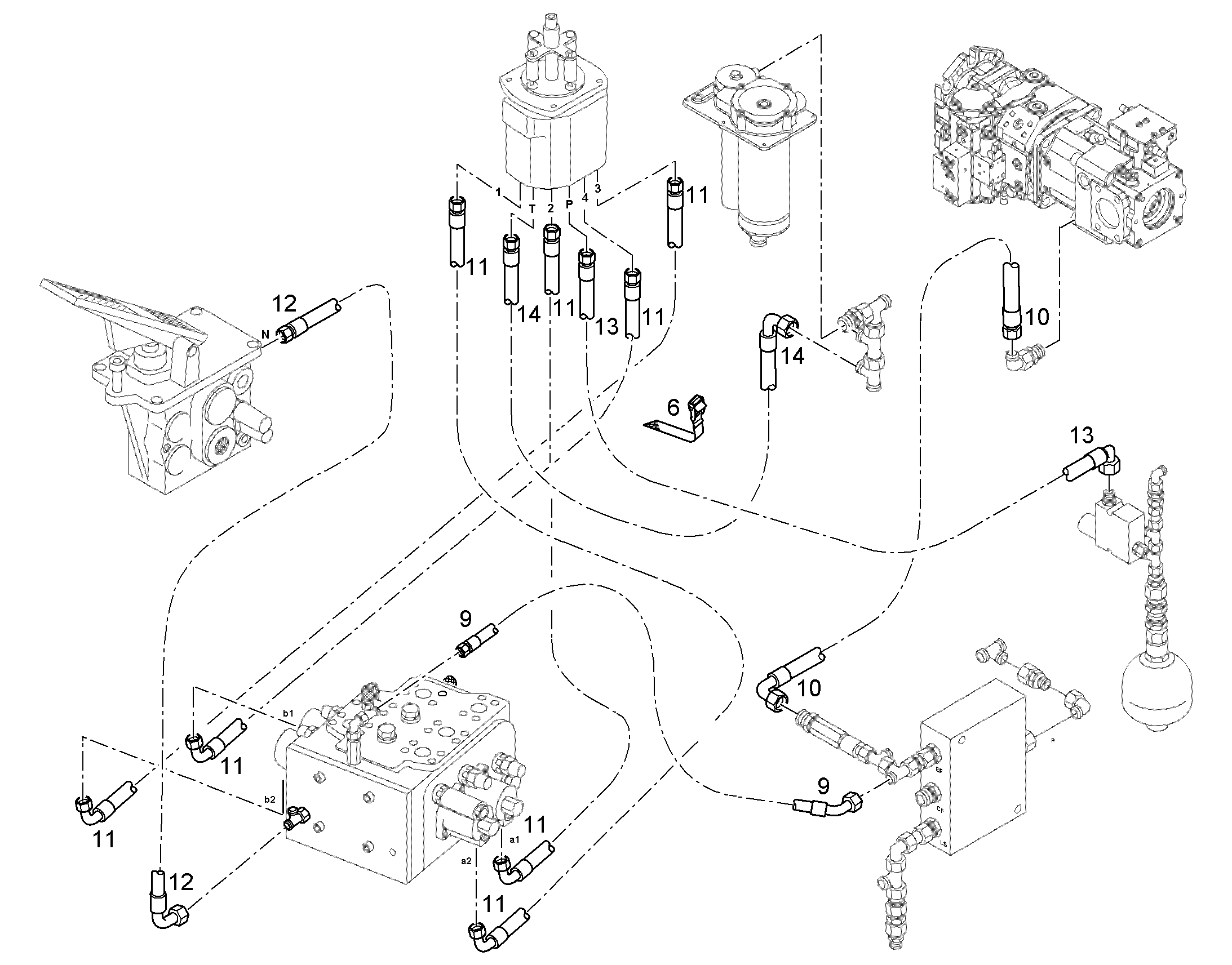 ШЛАНГ 6X2450 11001840 LIEBHERR