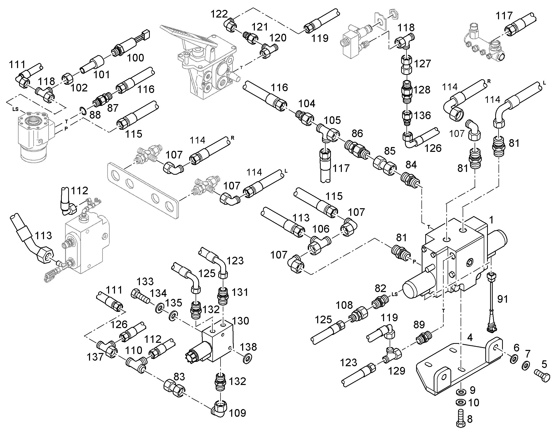 ШЛАНГ 6X1400 10429788 LIEBHERR