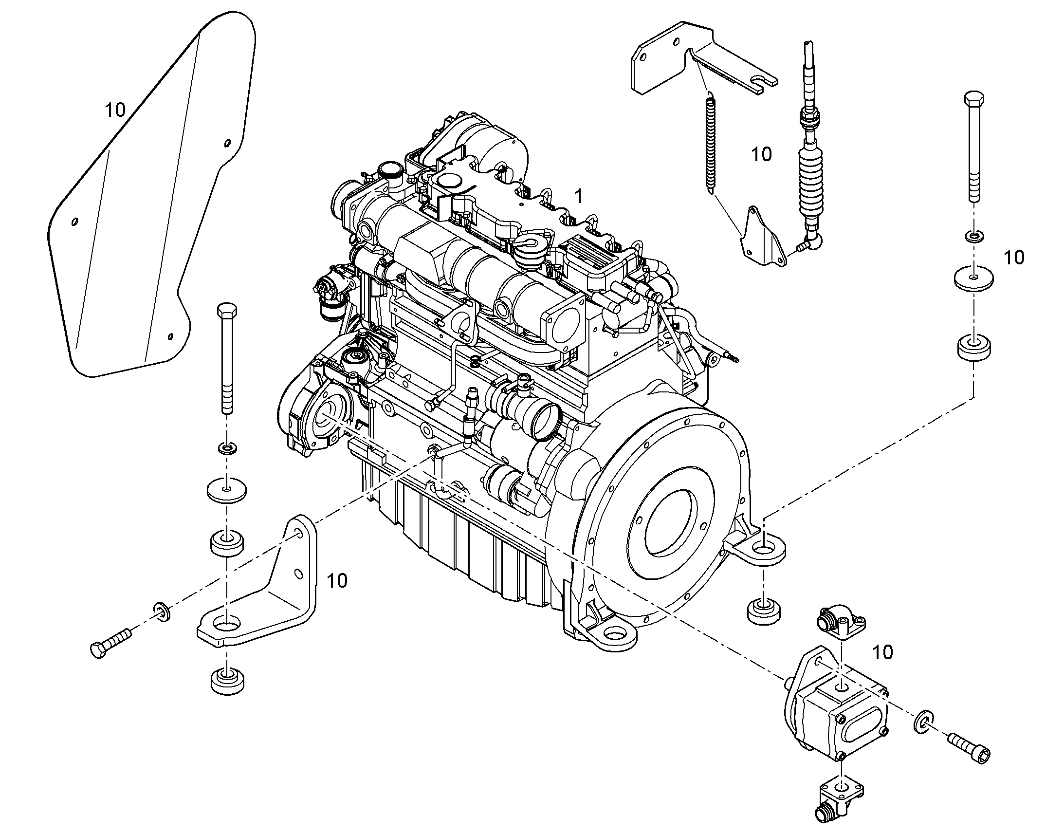 ДВИГАТЕЛЬ ДИЗЕЛЬНЫЙ D2011L04W 46 kW 11170600 LIEBHERR