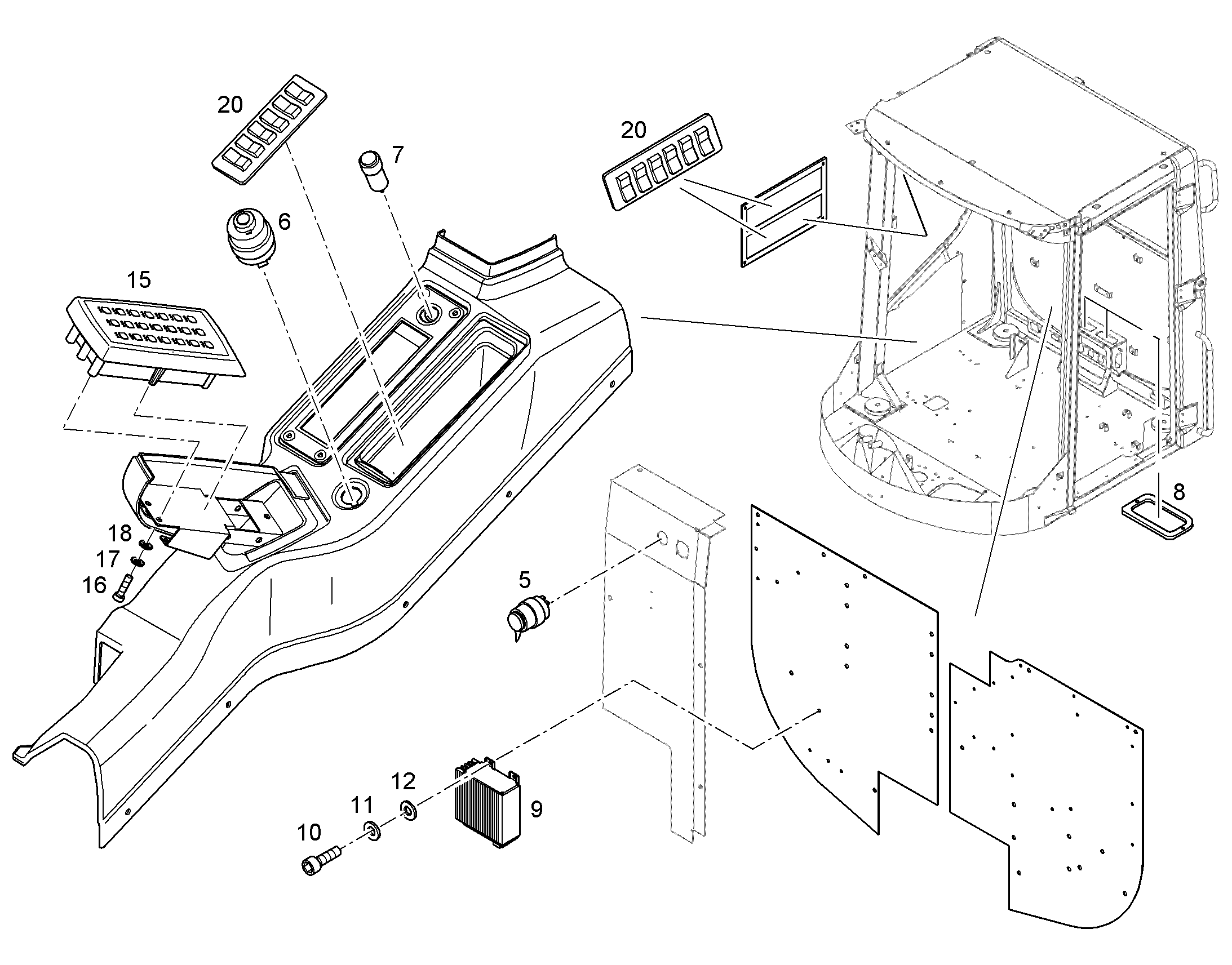ПЕРЕКЛЮЧАТЕЛЬ В СБОРЕ 93025298 LIEBHERR