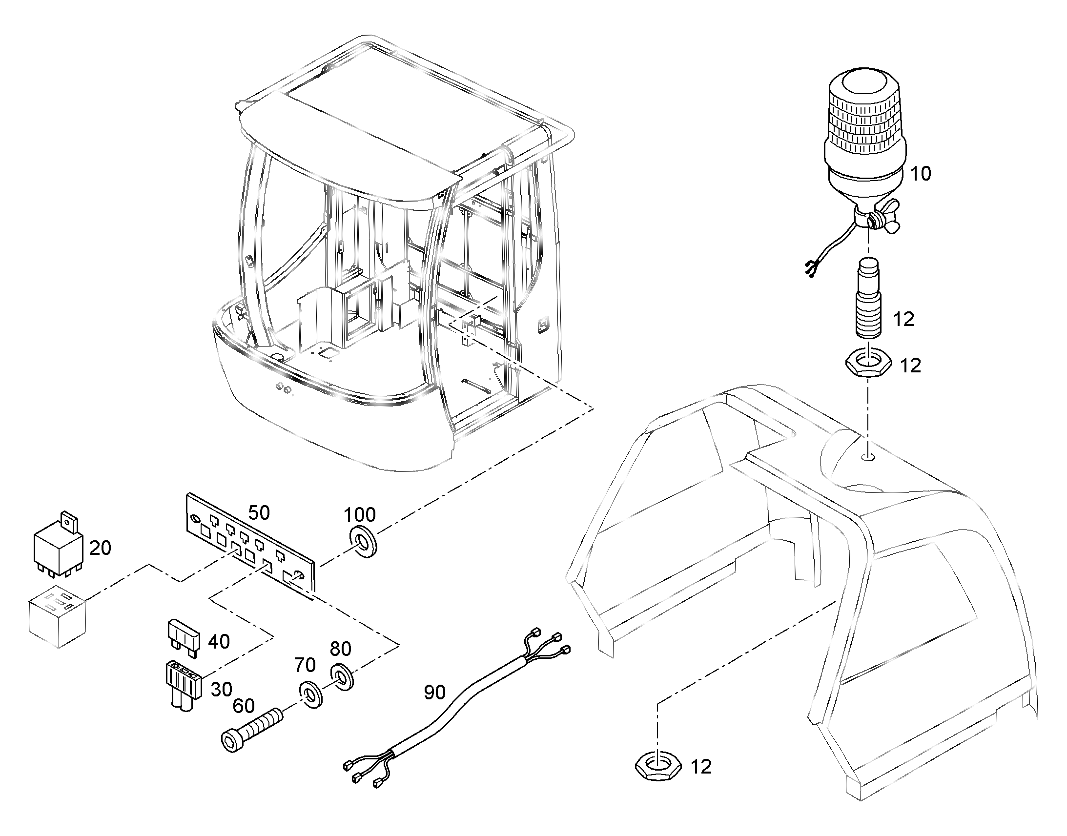 К-Т ПРОВ.- ПРОБЛЕСКОВЫЙ МАЯЧОК W276 93014784 LIEBHERR