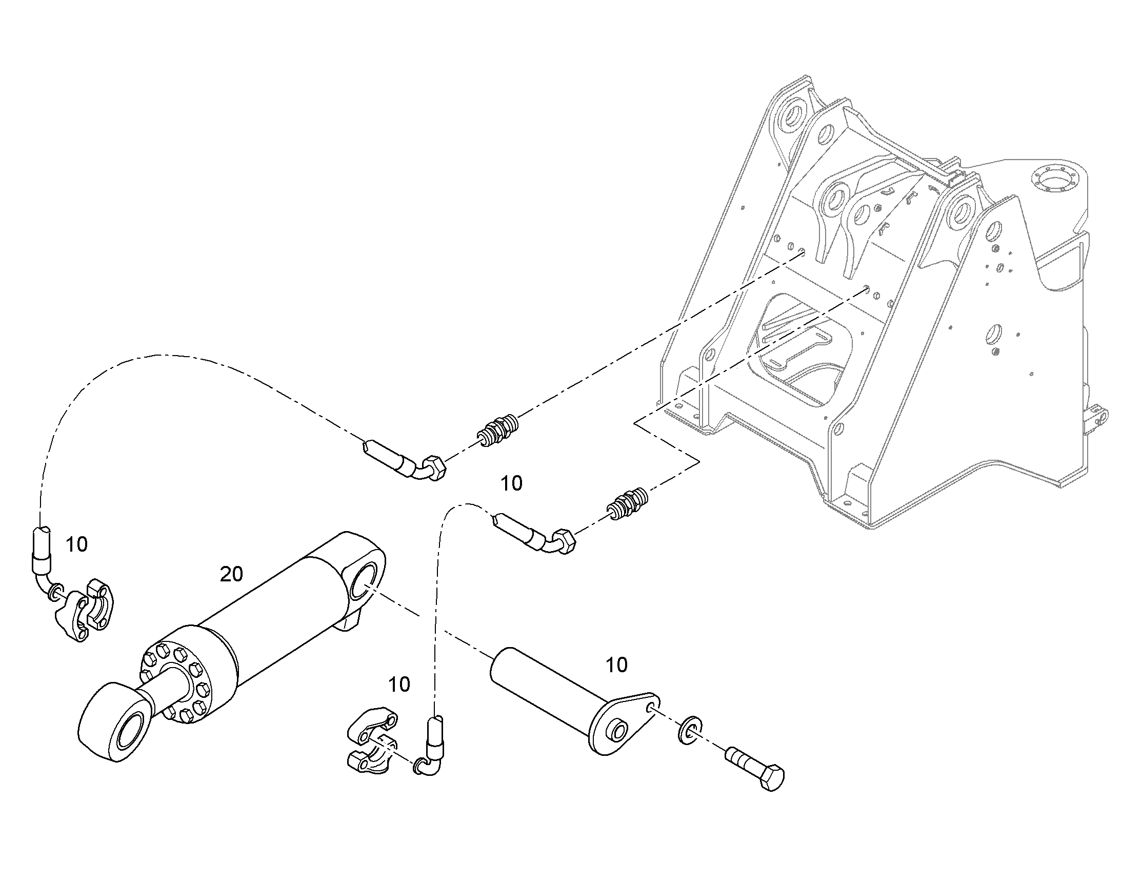 ДЕТАЛИ Д/МОНТ. ОПРОК. ЦИЛИНДРА 93010759 LIEBHERR