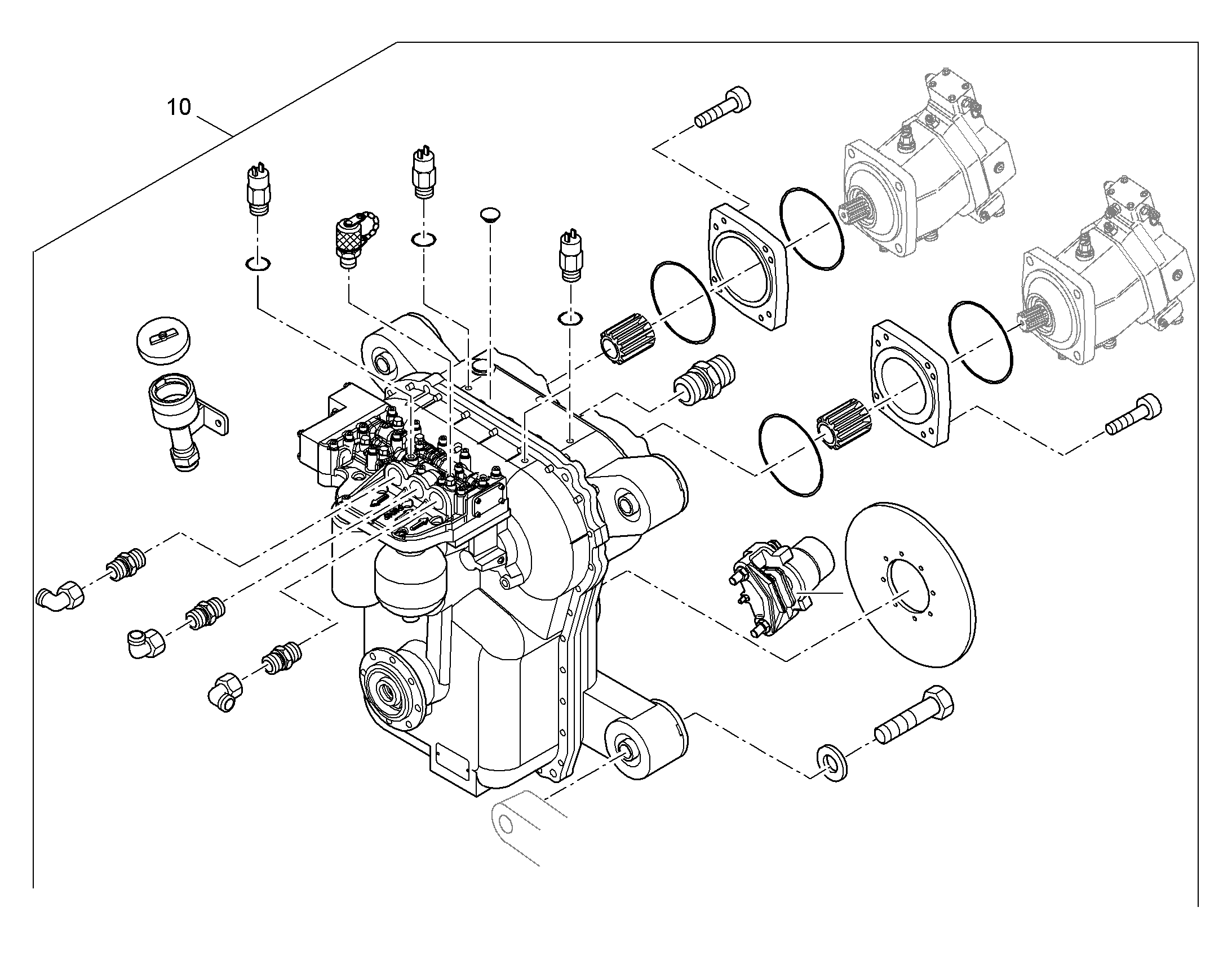 РАЗДАТОЧНАЯ КОРОБКА МОНТАЖ 2PLUS2 93021124 LIEBHERR