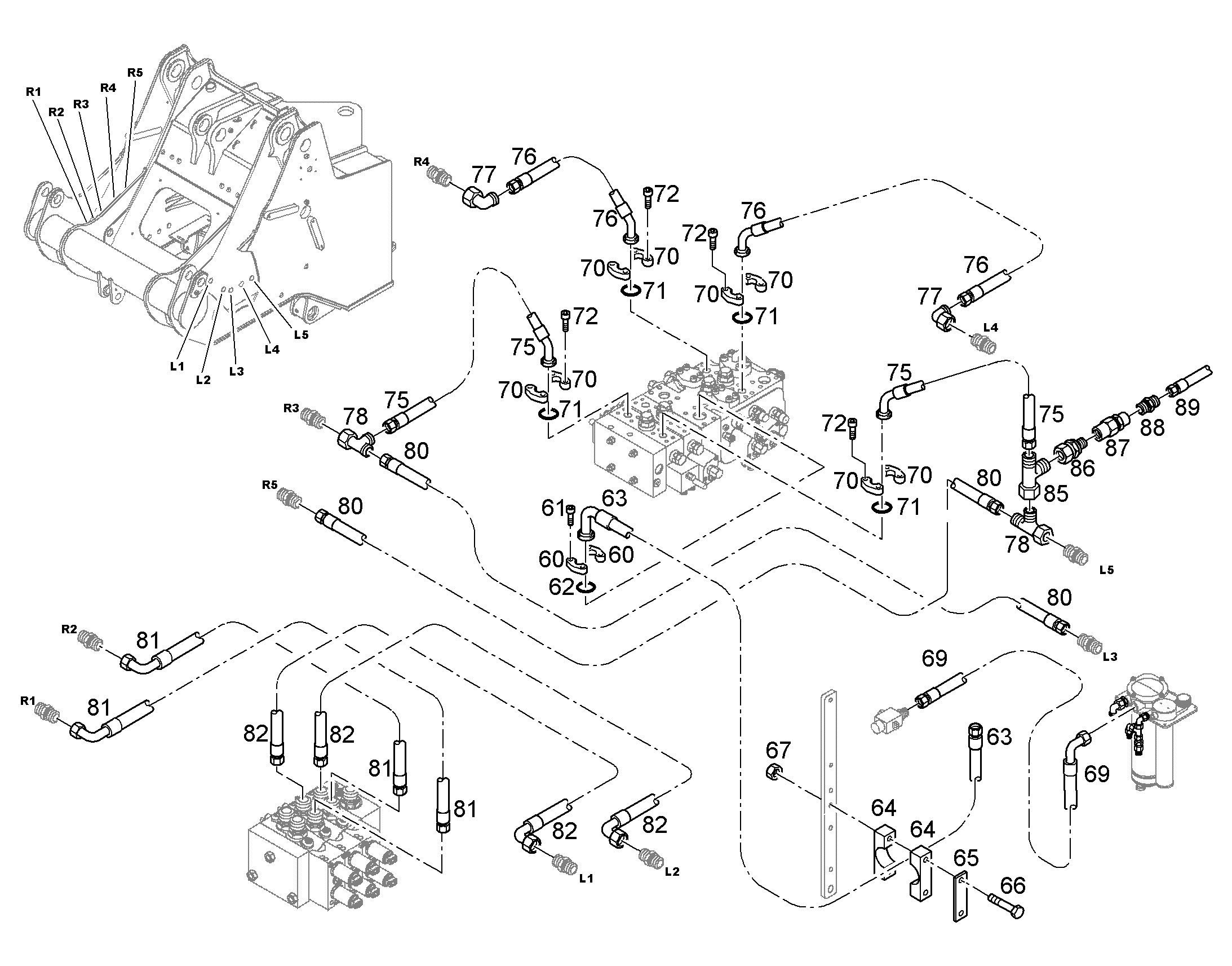 КЛЕММА ПОЛОВИННАЯ DIN 3015-1 L 6 R 50,8 PP SW 7413103 LIEBHERR