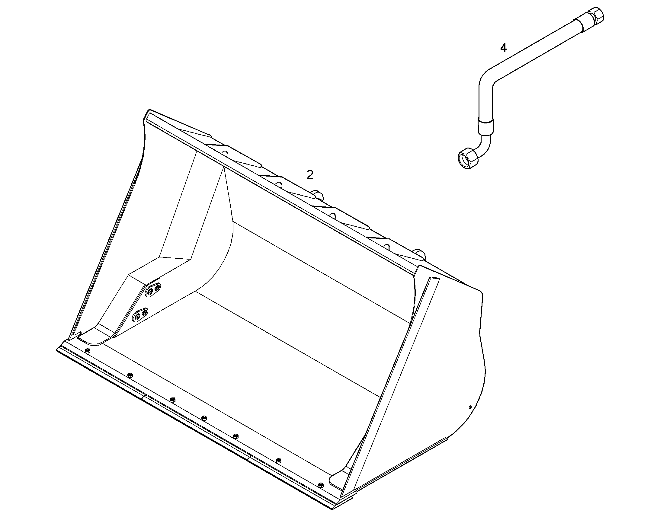 КОВШ ВЕРХНЕЙ РАЗГРУЗКИ 2700mm 3,00m³ 11101872 LIEBHERR