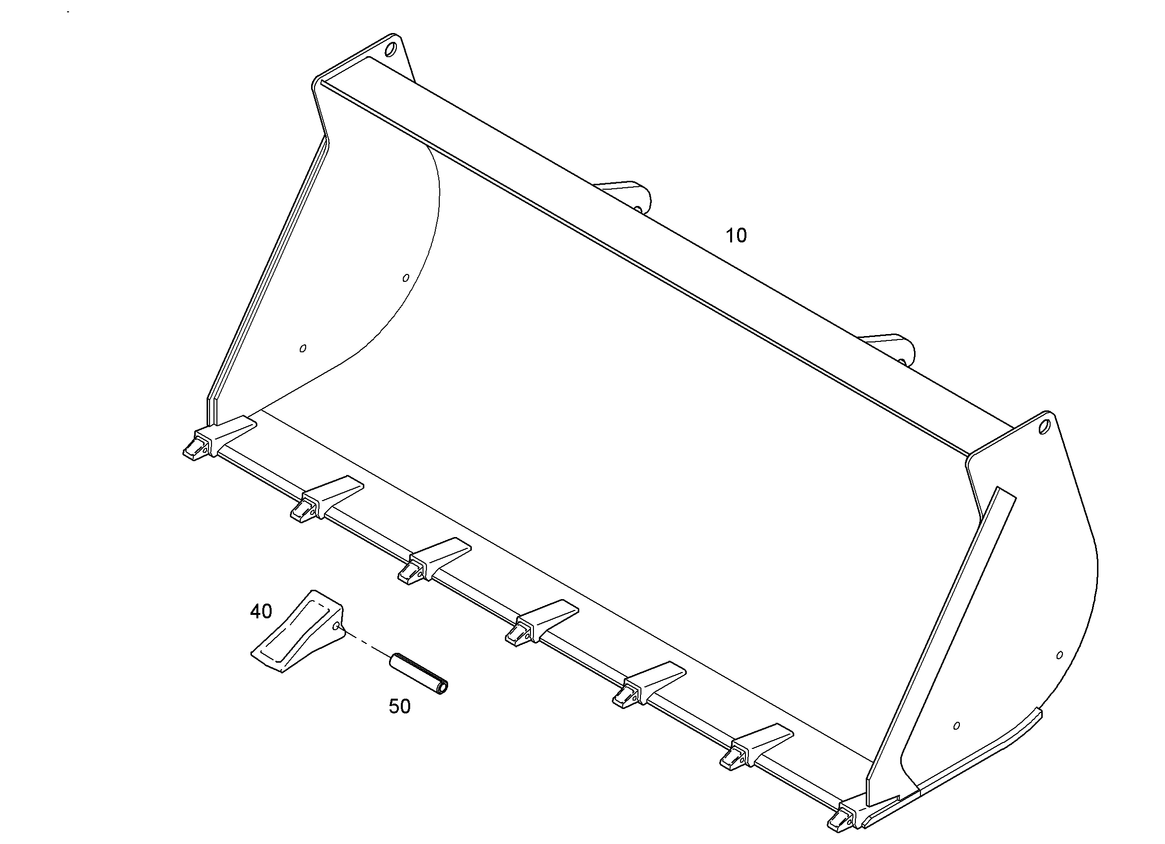 КОВШ 2500mm 2,3m³ 93020506 LIEBHERR
