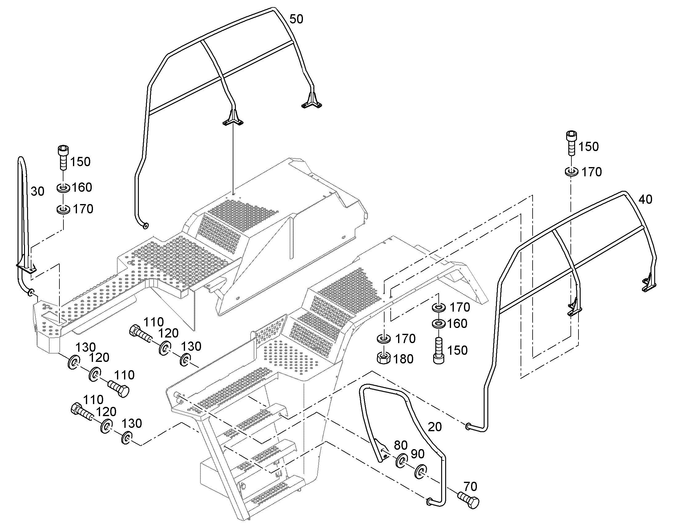 ПОРУЧЕНЬ СЛЕВА 93010108 LIEBHERR