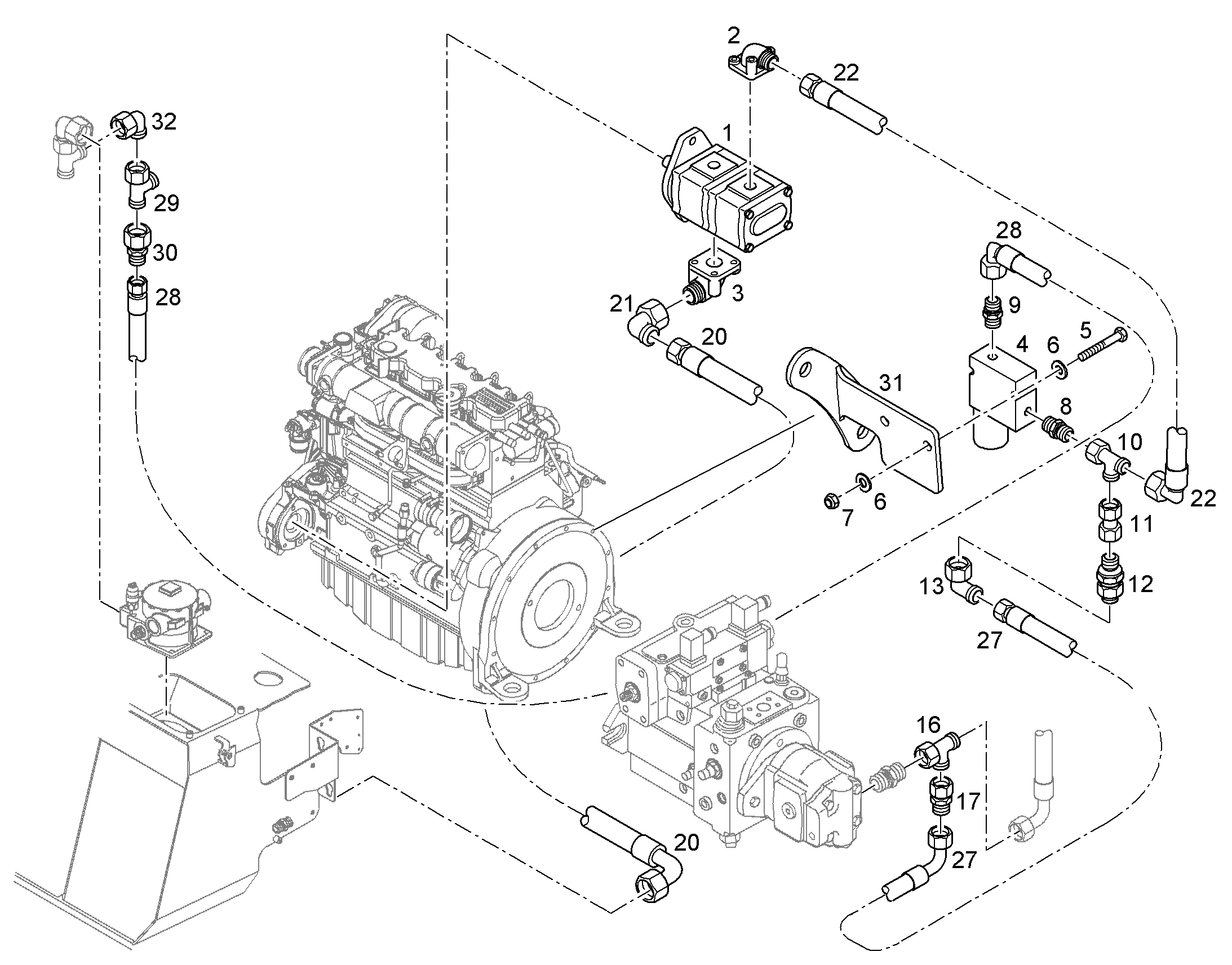 ШЛАНГ 25X700 11110162 LIEBHERR