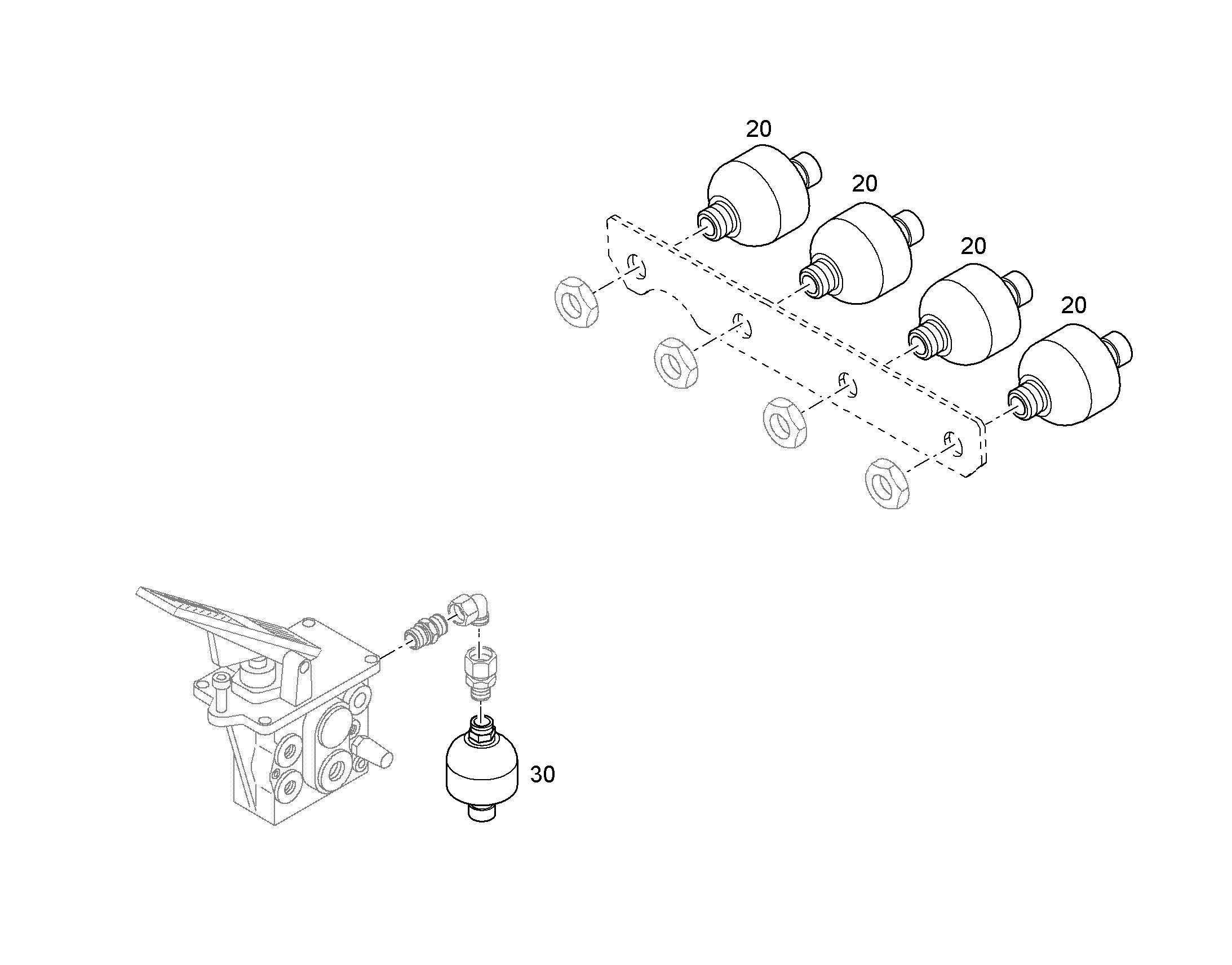 АККУМУЛЯТОР МЕМБРАННЫЙ 1,4l/210bar/95bar -40°/+100°°C 12205107 LIEBHERR