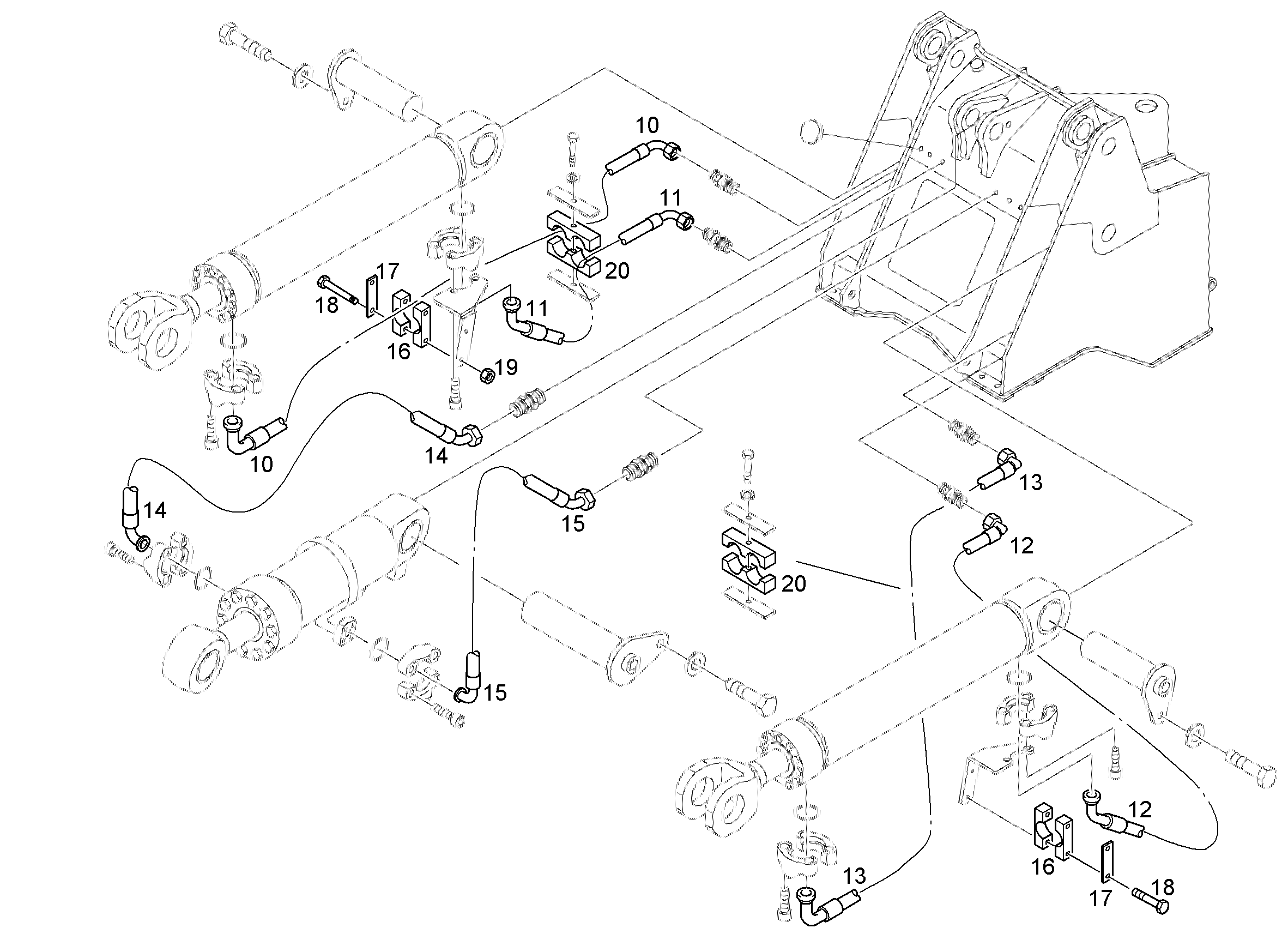 ШЛАНГ 20X2100 10325043 LIEBHERR