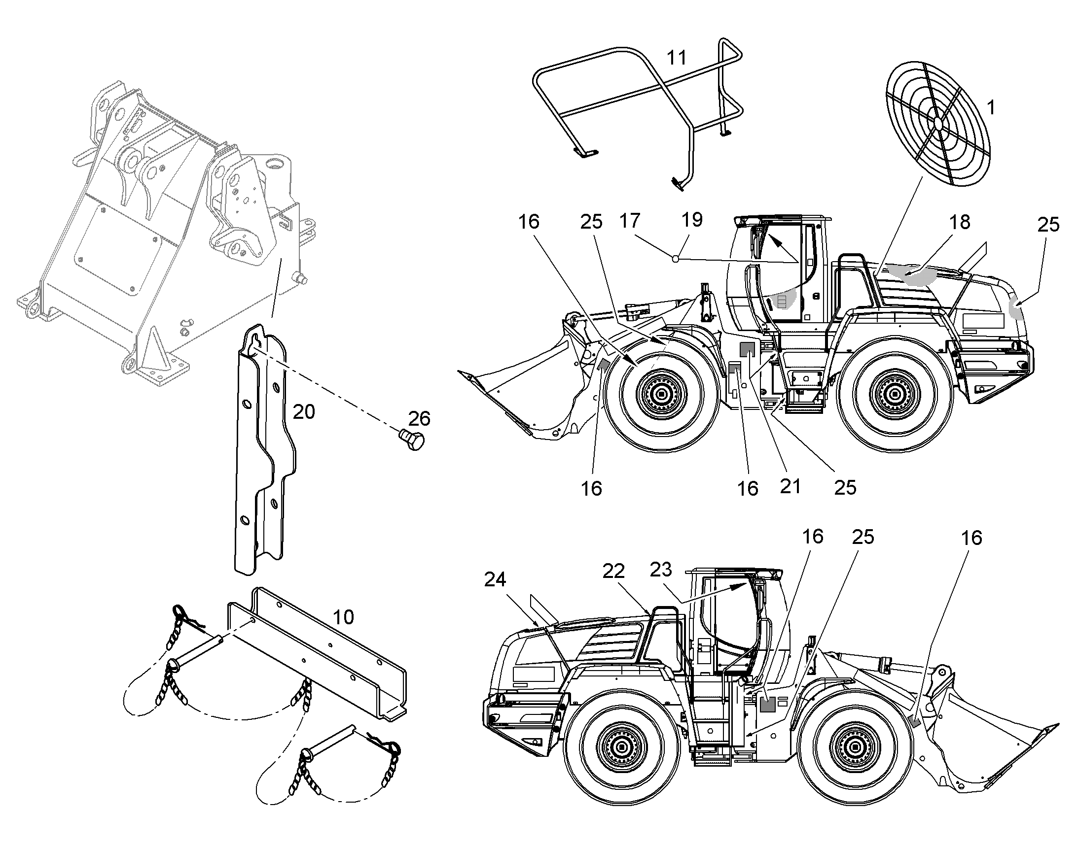 ДОПОЛНИТЕЛЬНЫЕ ПЕРИЛА 8922741 LIEBHERR