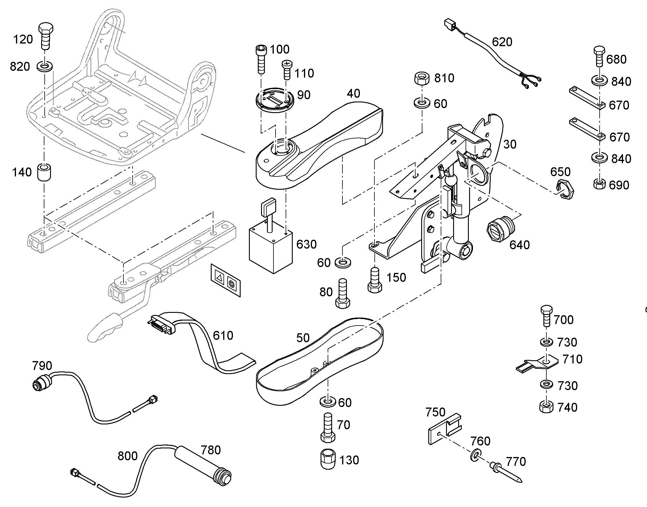 ПОДЛОКОТНИК F. GRAMMERSITZ 93020589 LIEBHERR