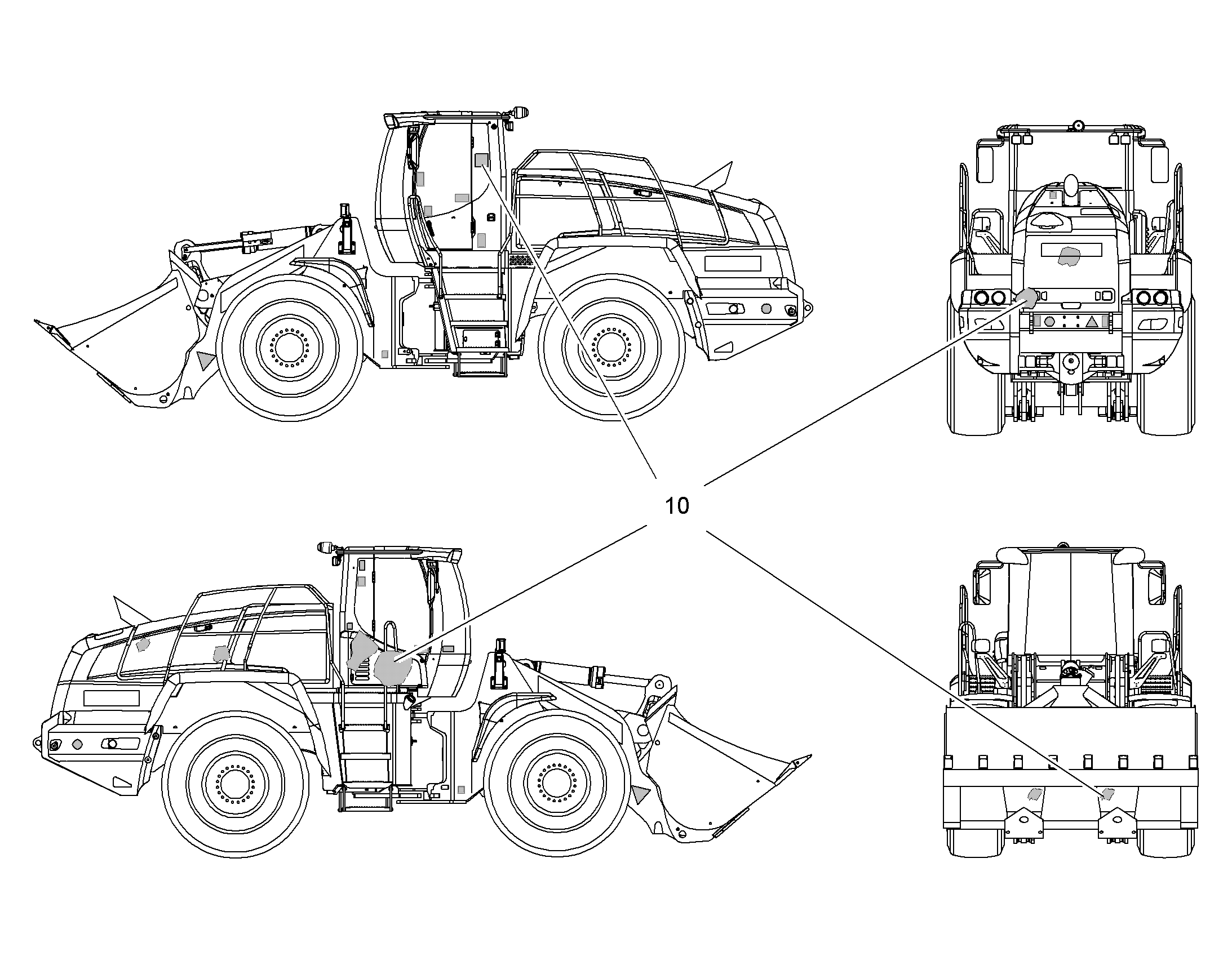 РАСПОЛОЖЕНИЕ ТАБЛИЧЕК 93016281 LIEBHERR