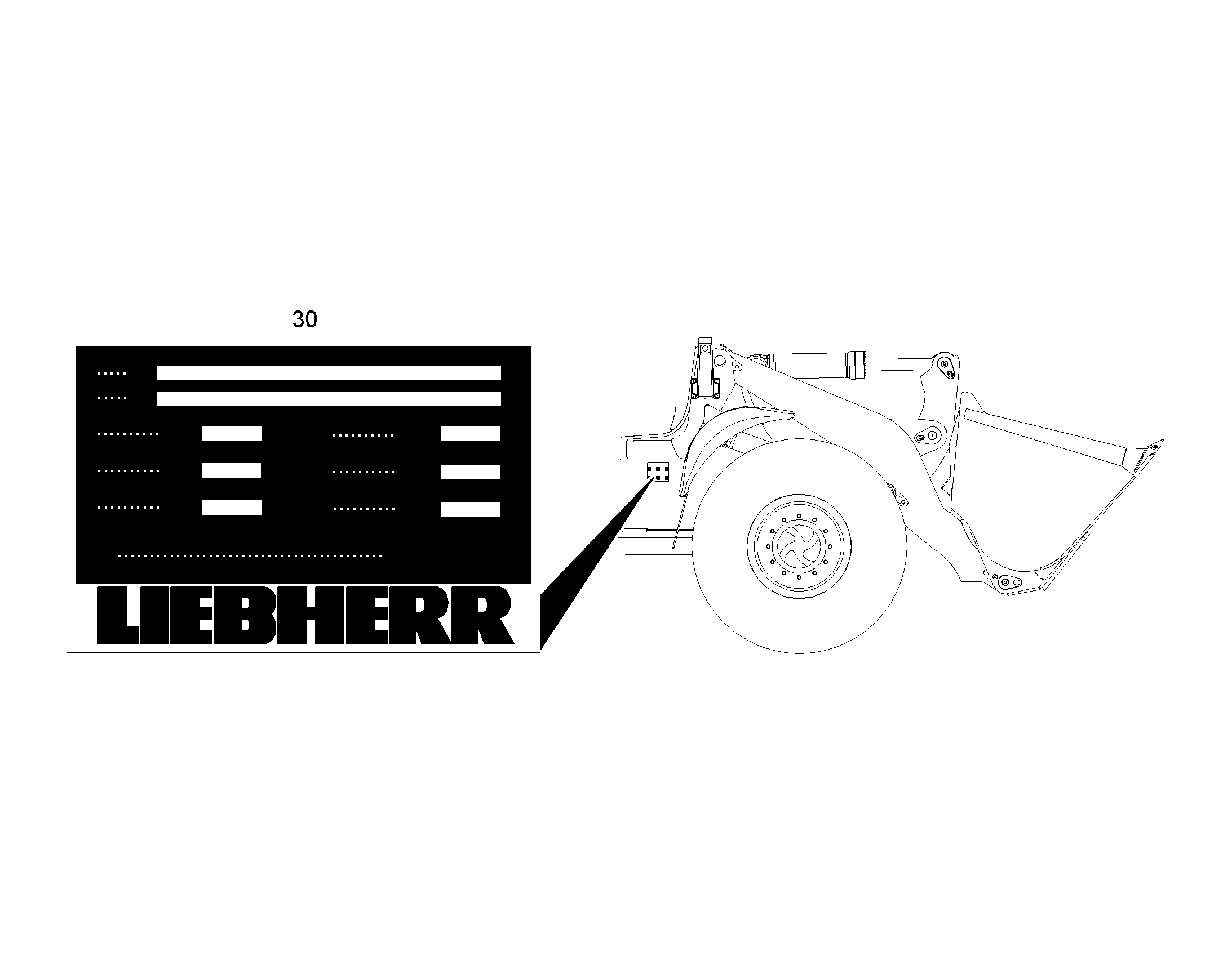 ТИПОВАЯ ТАБЛИЧКА 145mmX95mm 9842486 LIEBHERR