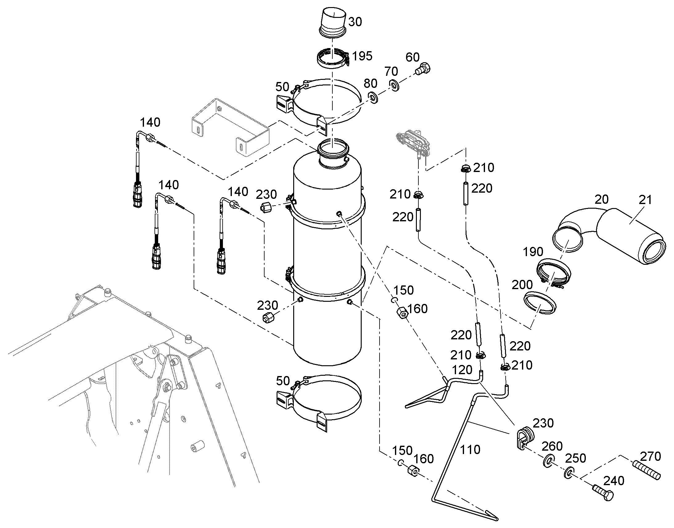 ЛИНИЯ КОНЦЕВОЙ ТРУБЫ 93010462 LIEBHERR
