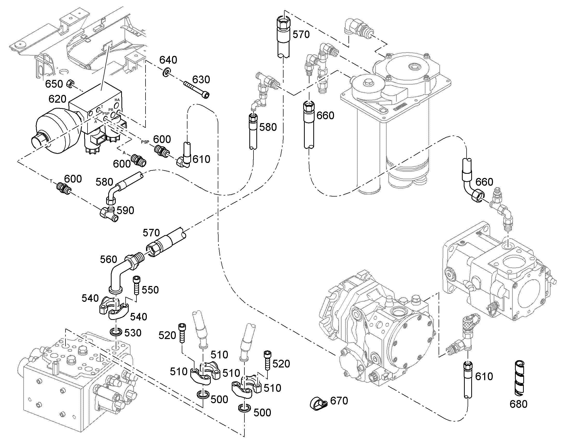 ШЛАНГ ГИДРАВЛИЧЕСКИЙ 20X2200 10026880 LIEBHERR